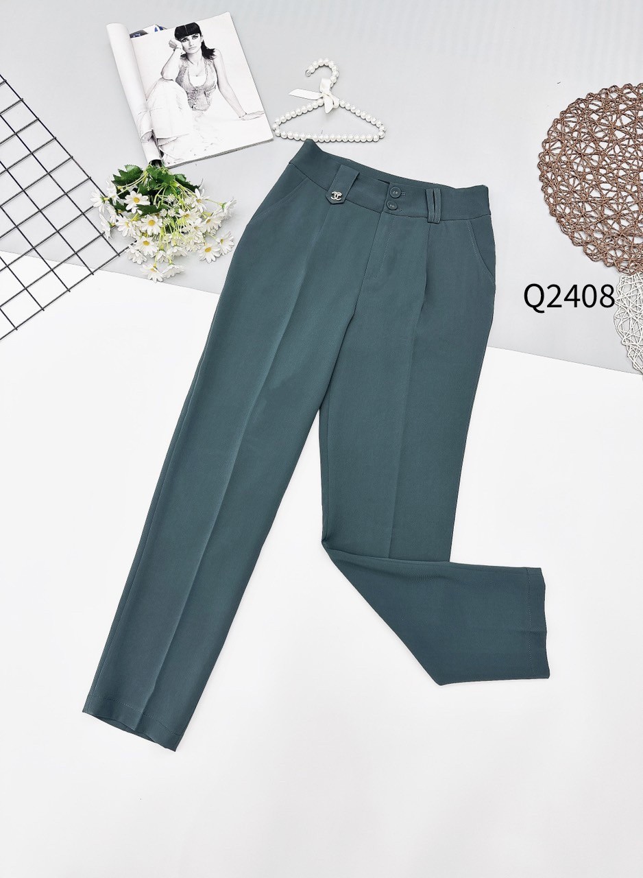 Q2408 quần baggy 2 cúc bọc