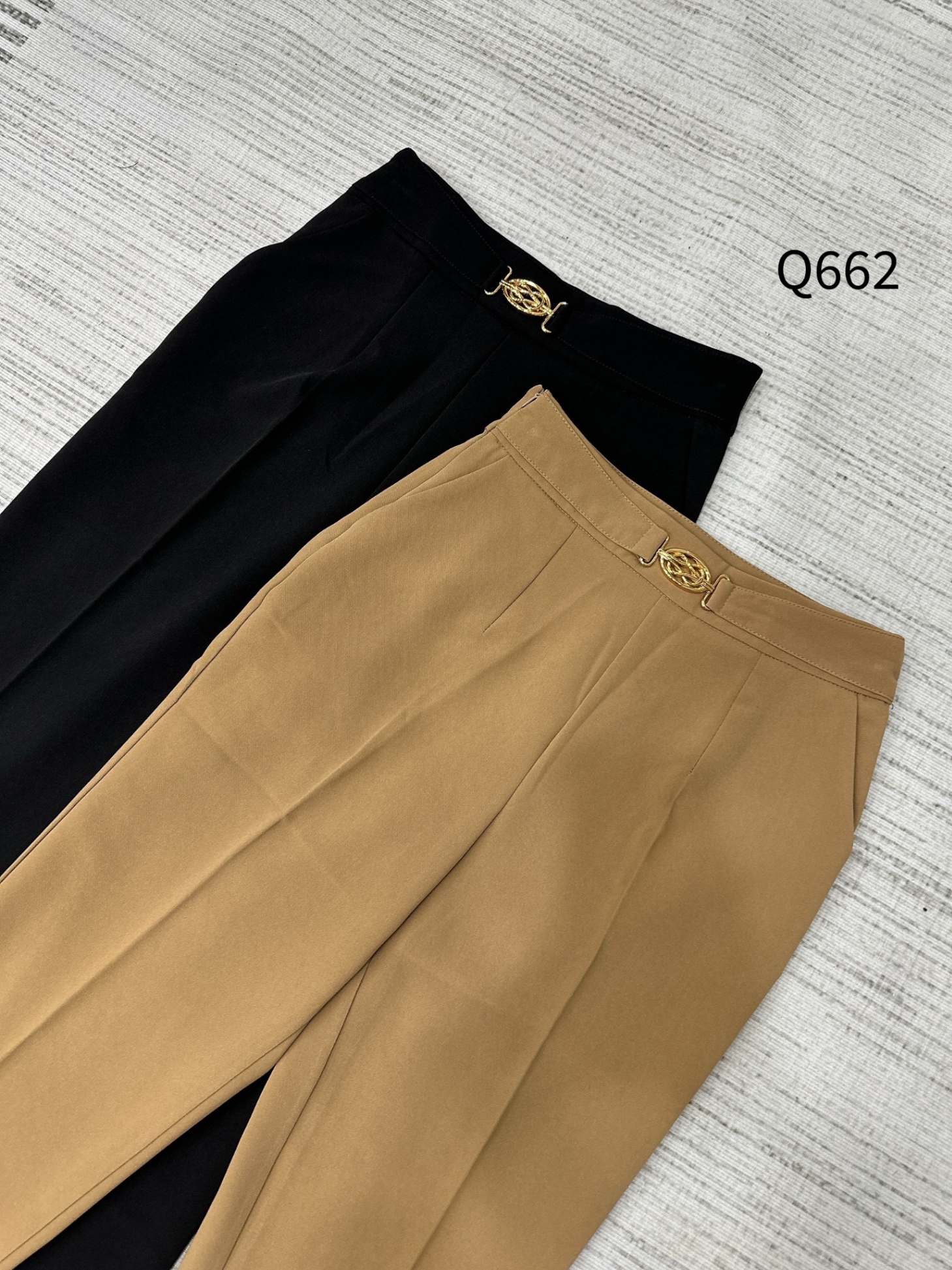 Q662 quần QC baggy lửng đai vàng