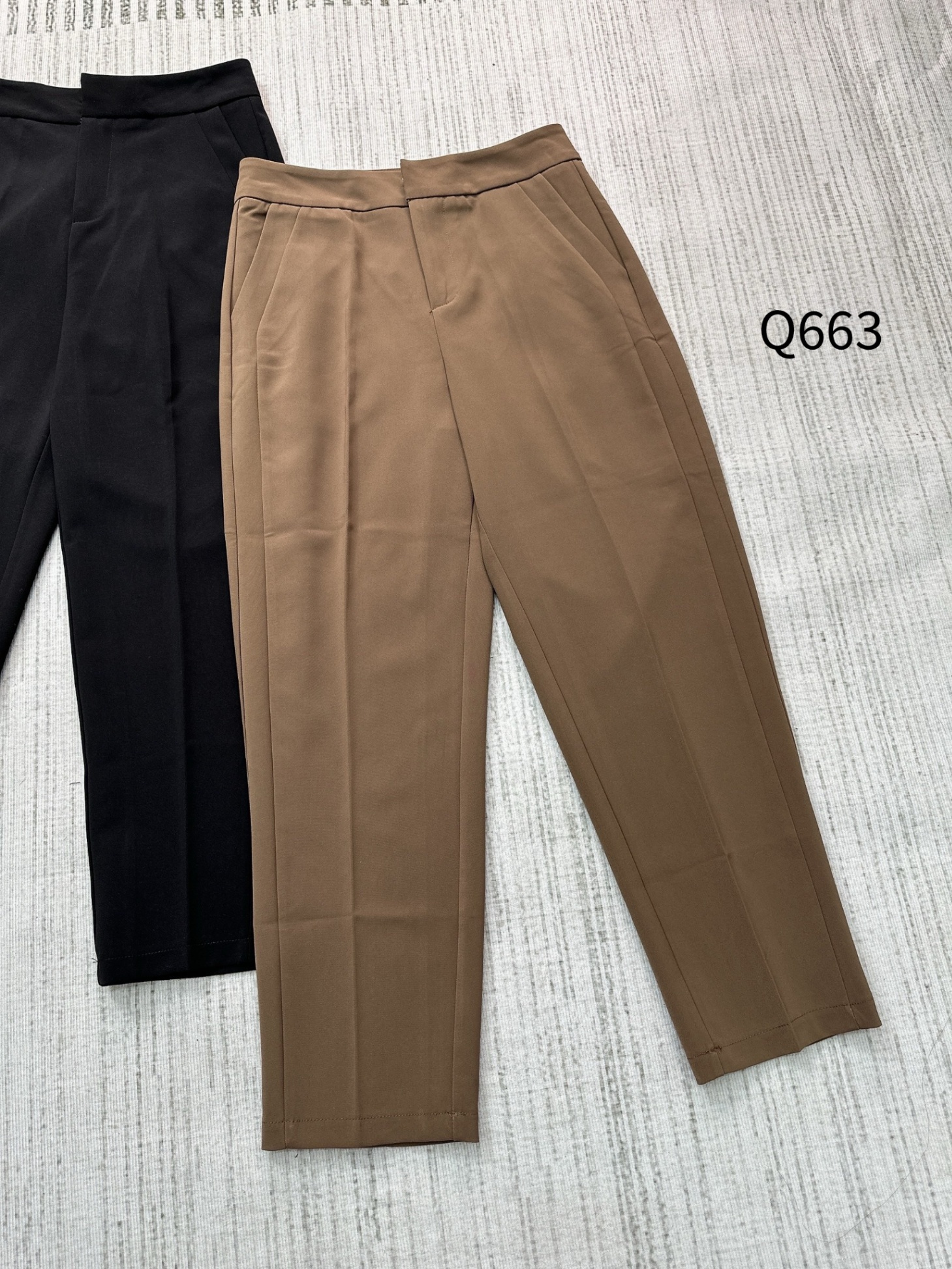 Q663 quần QC baggy lửng trơn