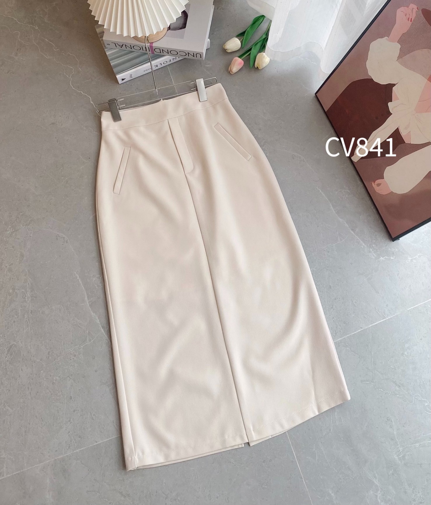 CV841 CV xuông xẻ sau 2 túi chéo