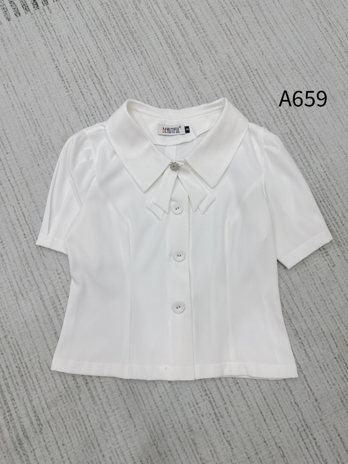 A659 áo cổ nơ tag đá