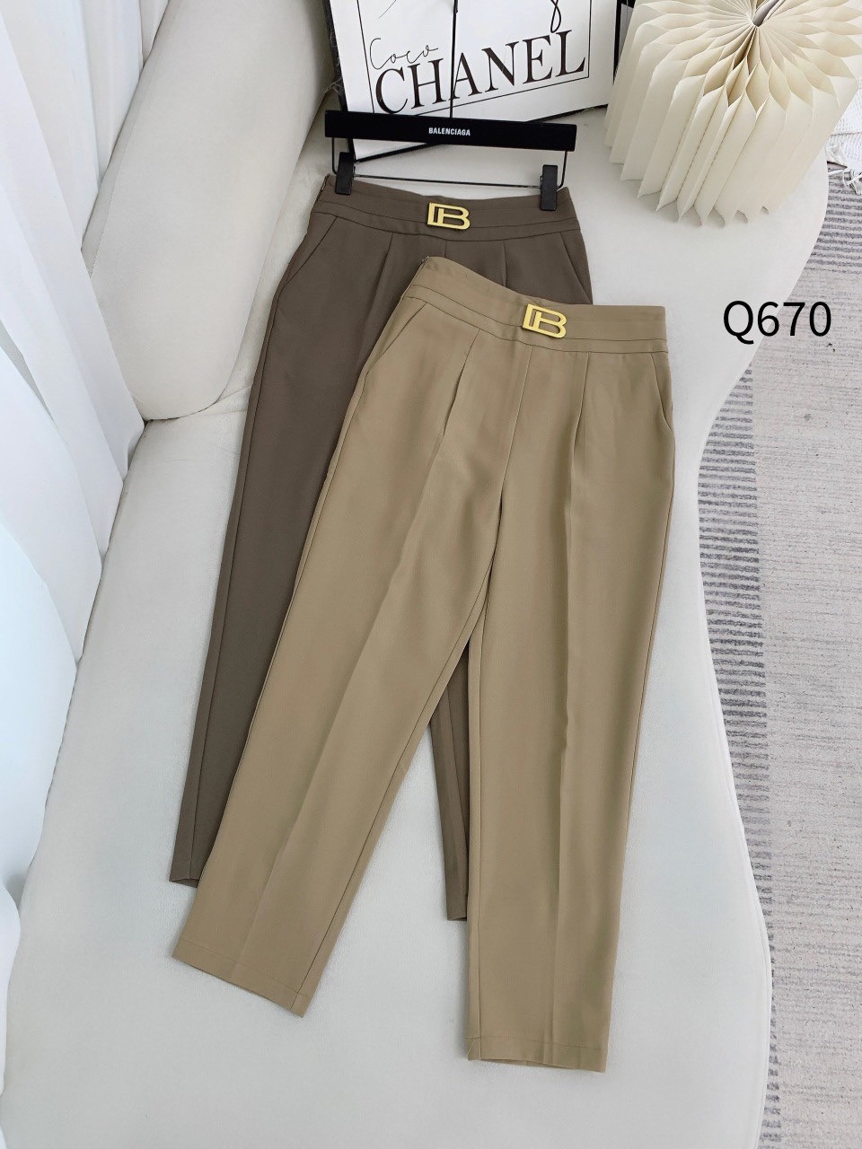 Q670 quần baggy đai chữ B