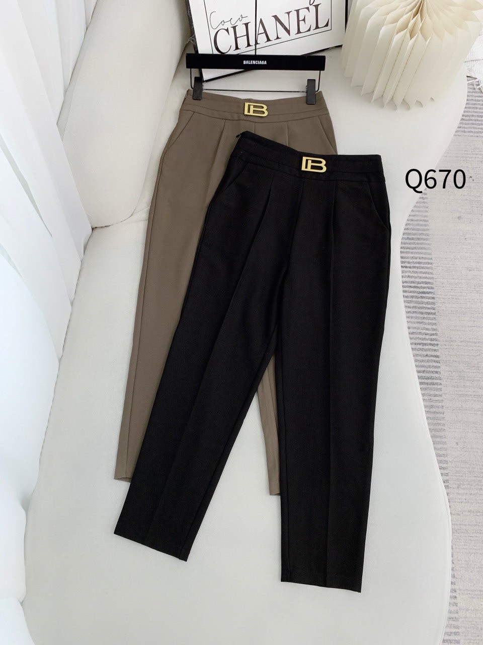 Q670 quần baggy đai chữ B