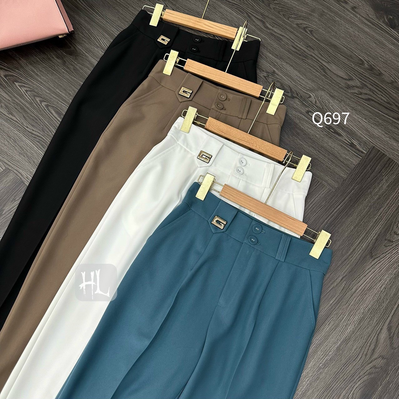 Q697 quần baggy 2 cúc bọc tag G