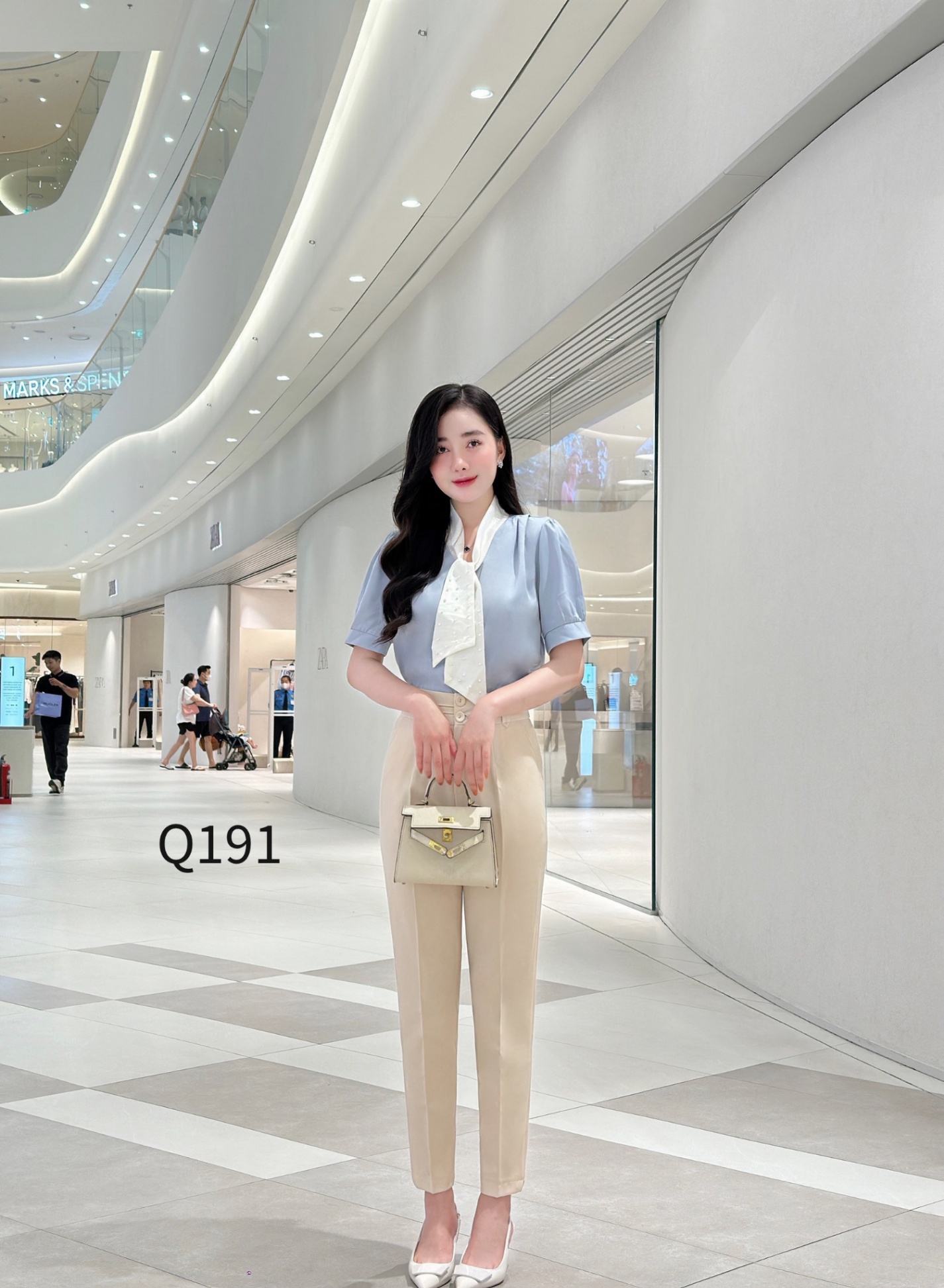 Q191 quần baggy cạp nửa ly