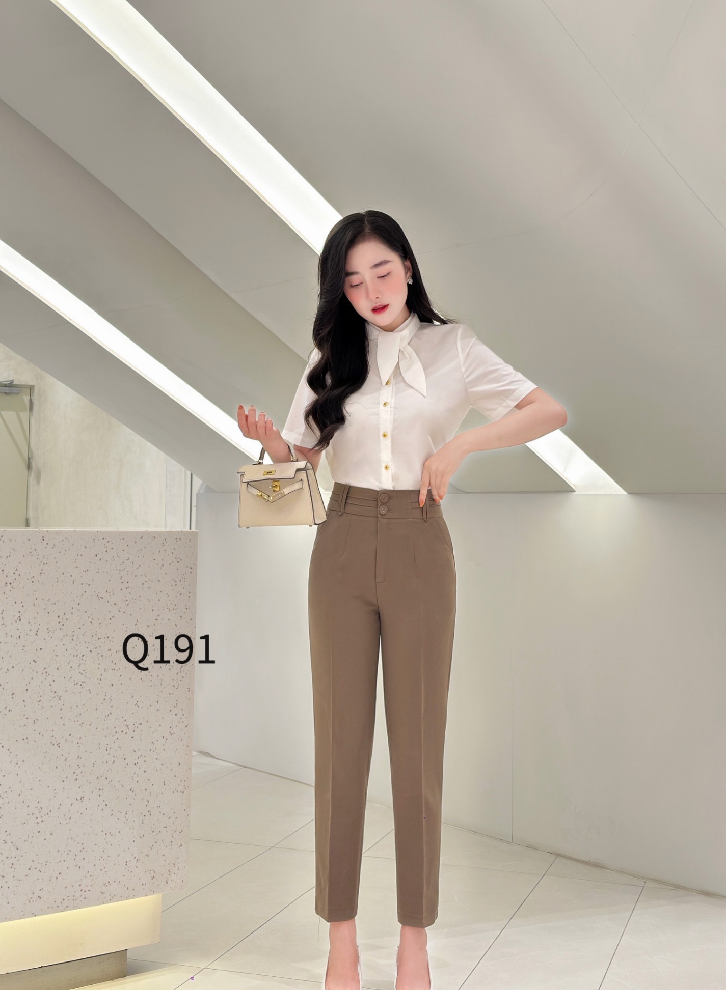 Q191 quần baggy cạp nửa ly