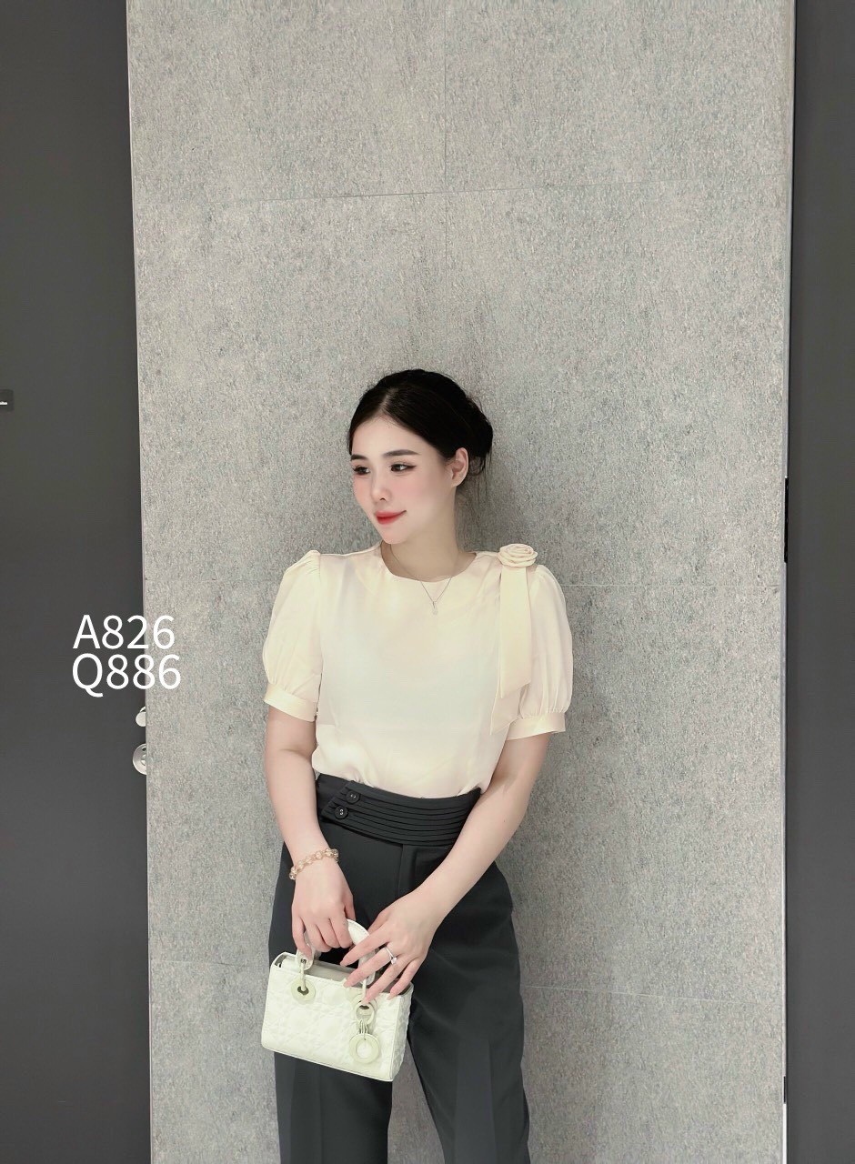 Q886 quần xuông cạp ly 2 cúc bọc