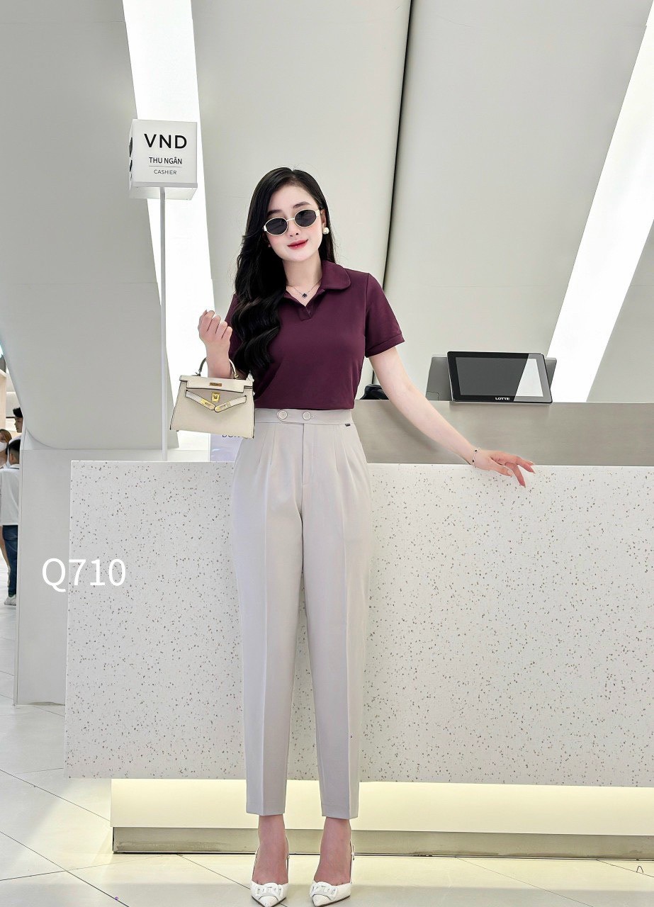 Q710 quần baggy cúc nhê nhọn