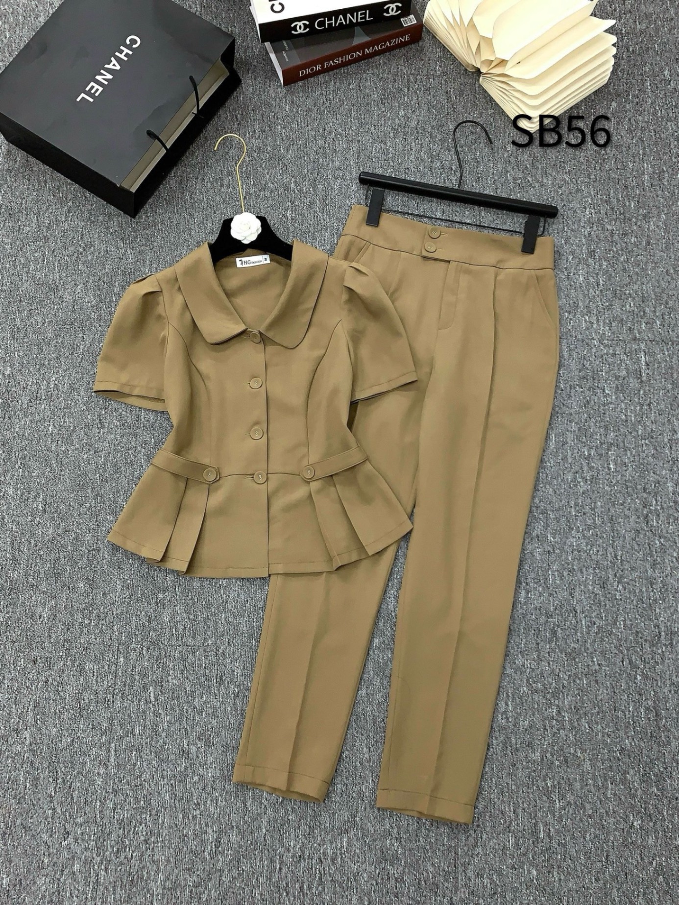 SB56 Sét áo peplum đỉa eo