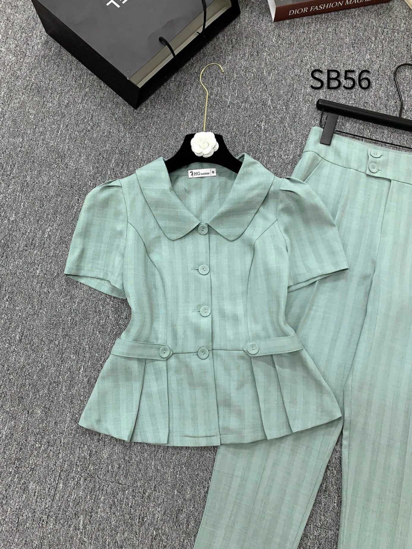 SB56 Sét áo peplum đỉa eo