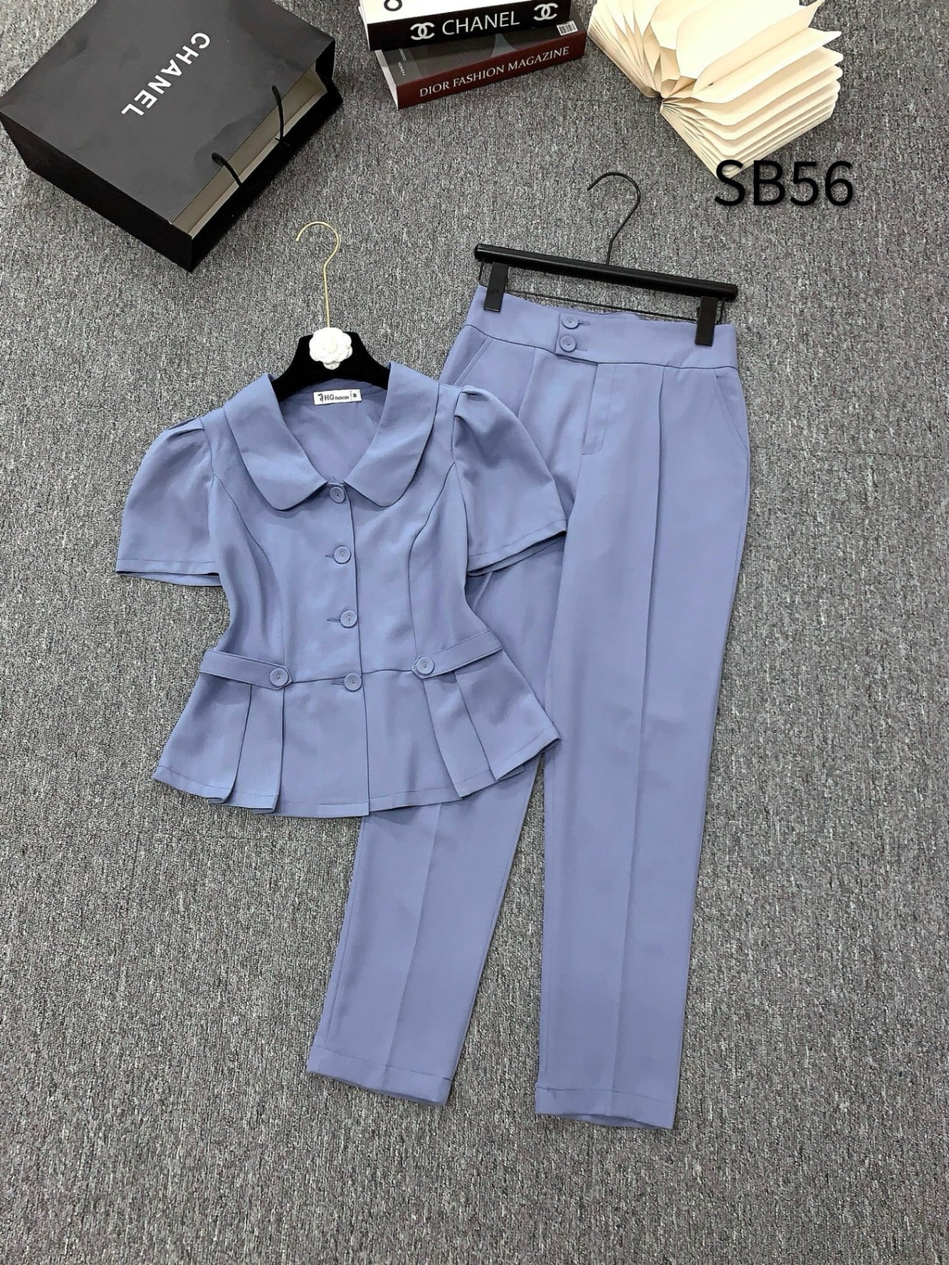 SB56 Sét áo peplum đỉa eo