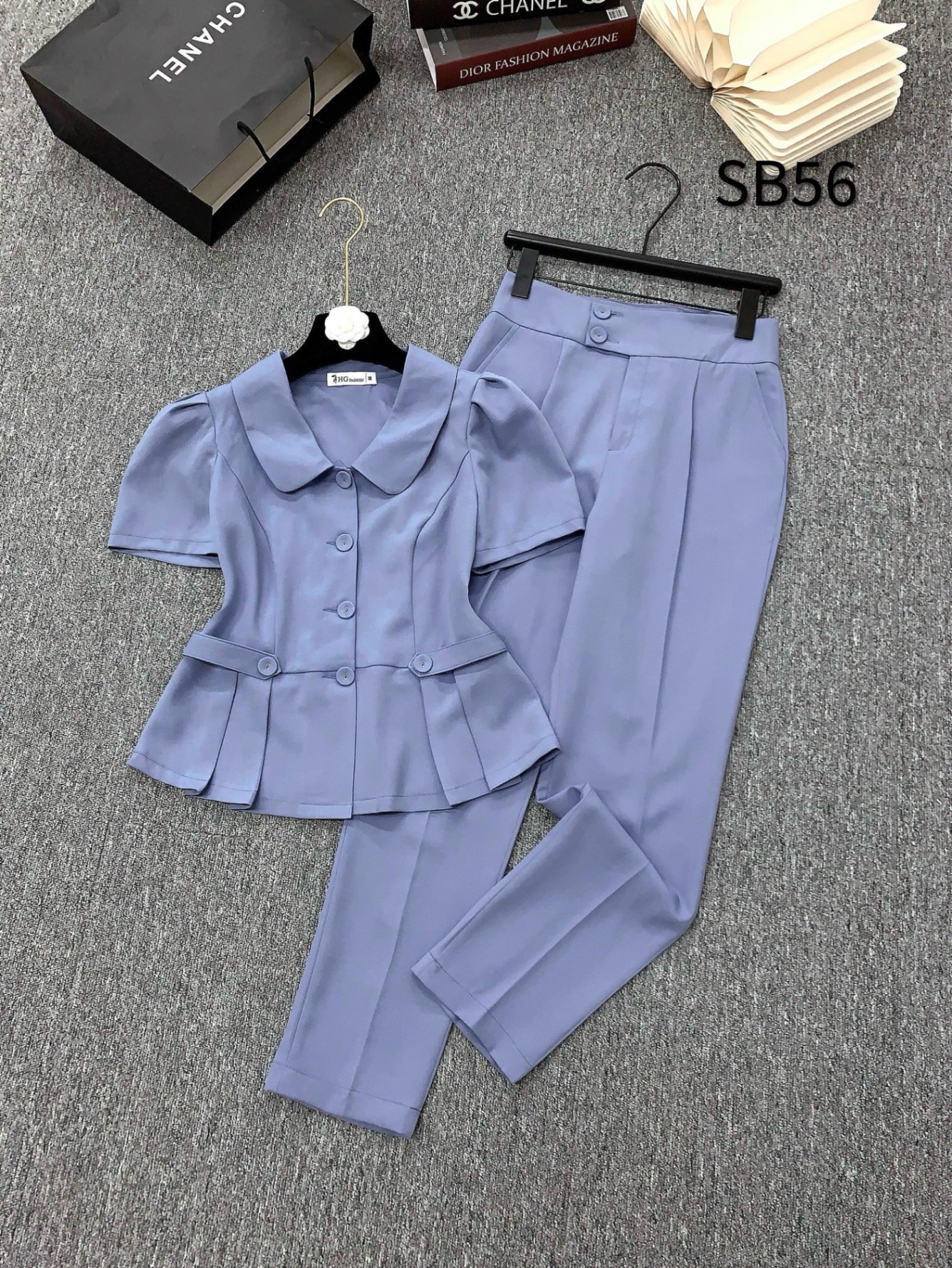 SB56 Sét áo peplum đỉa eo