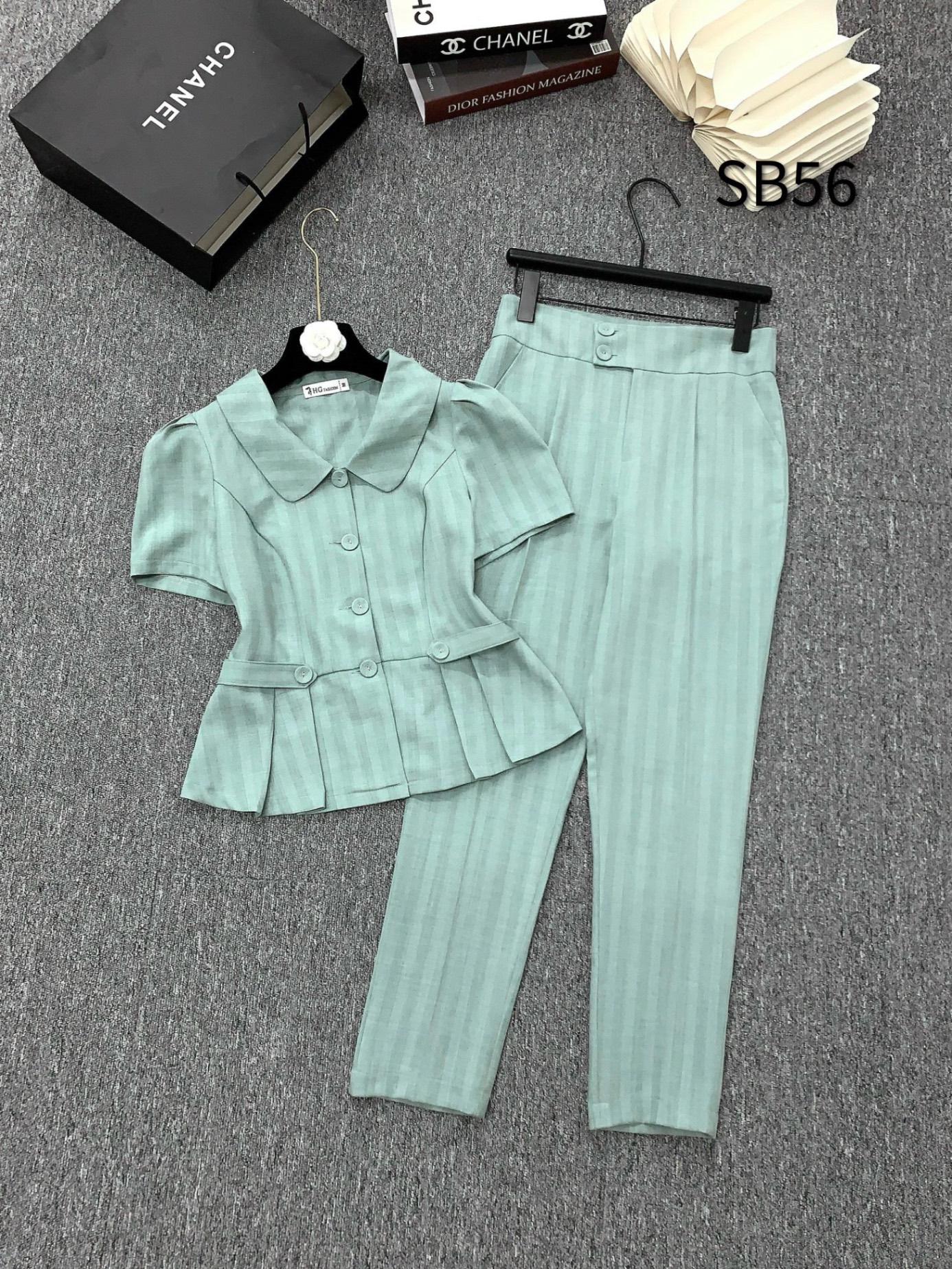 SB56 Sét áo peplum đỉa eo