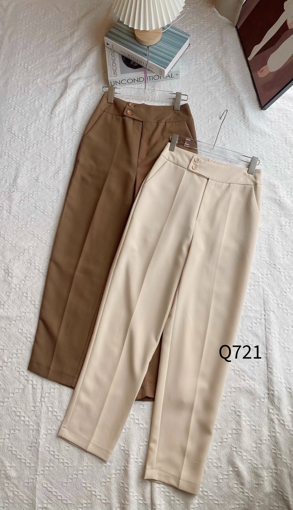 Q721 Quần baggy 2 khuy lệch