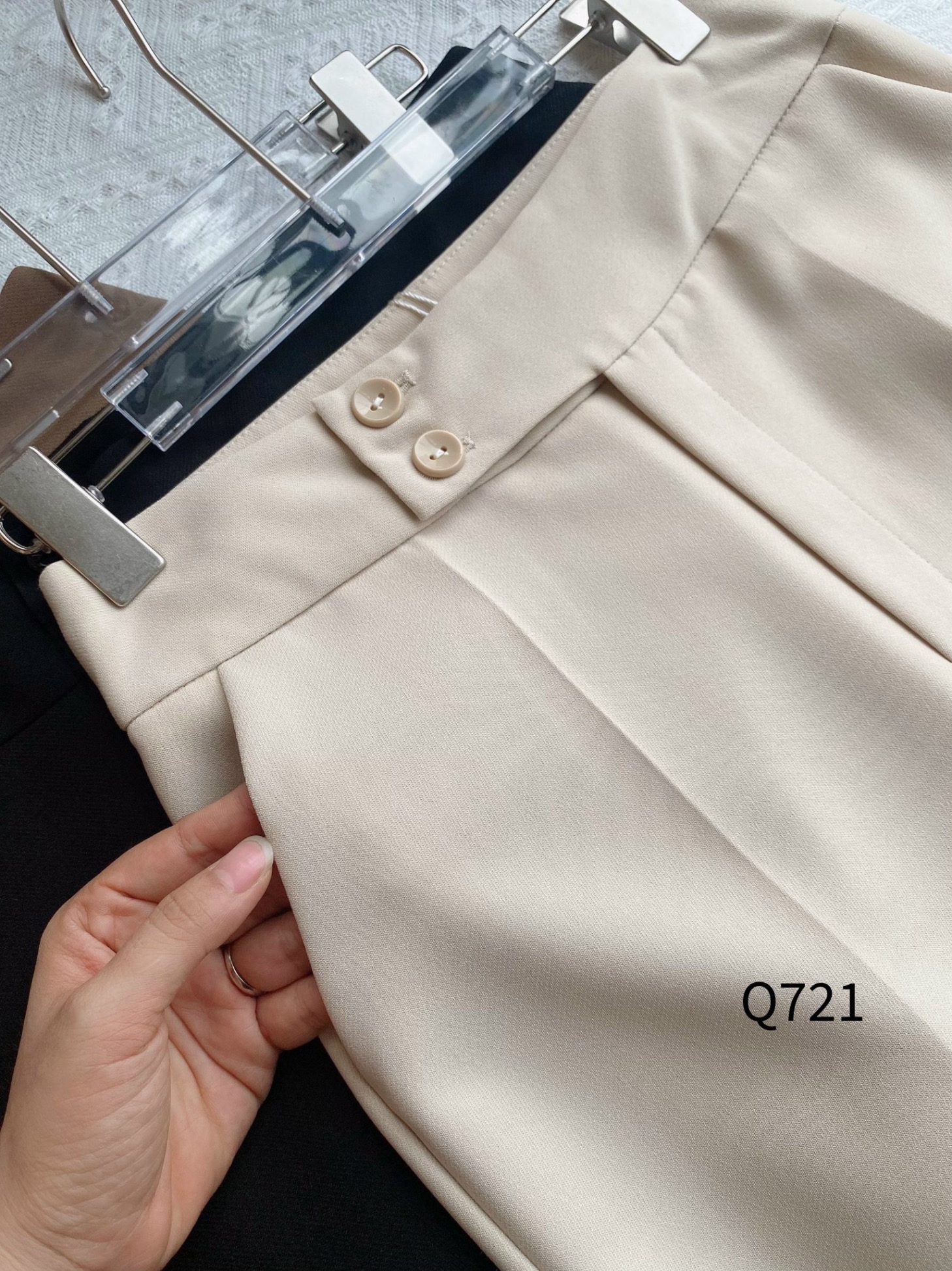 Q721 Quần baggy 2 khuy lệch