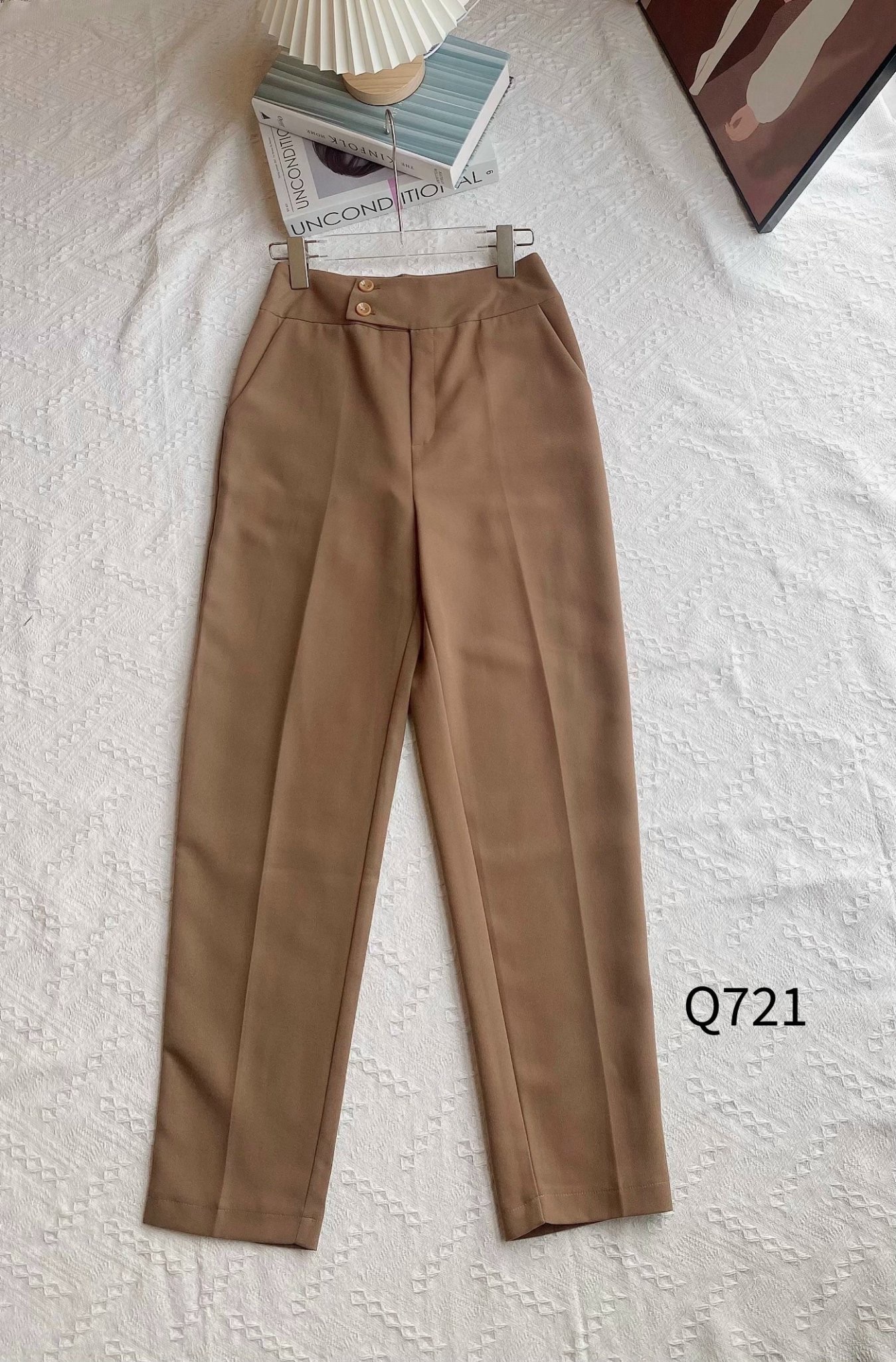 Q721 Quần baggy 2 khuy lệch