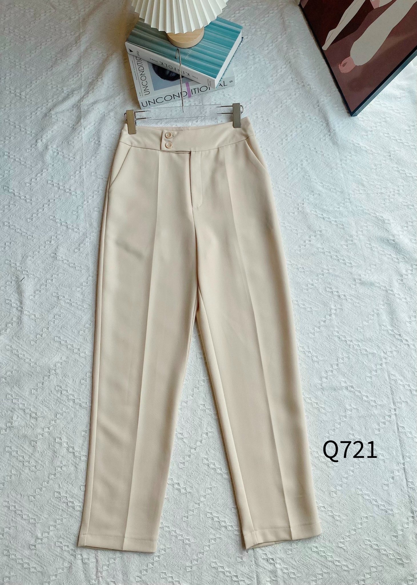 Q721 Quần baggy 2 khuy lệch