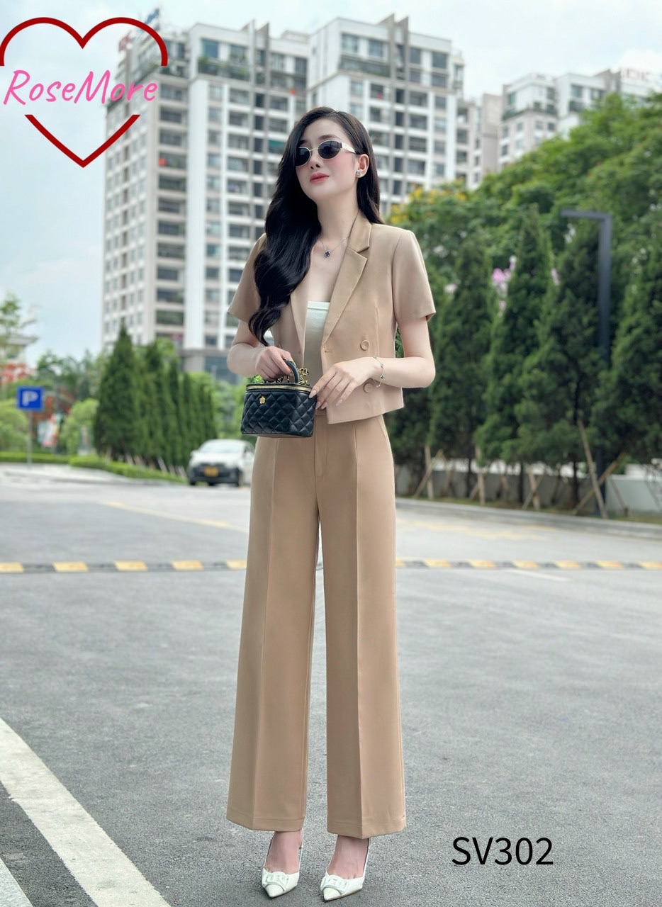 SV302 Sét vest cộc tay cổ K