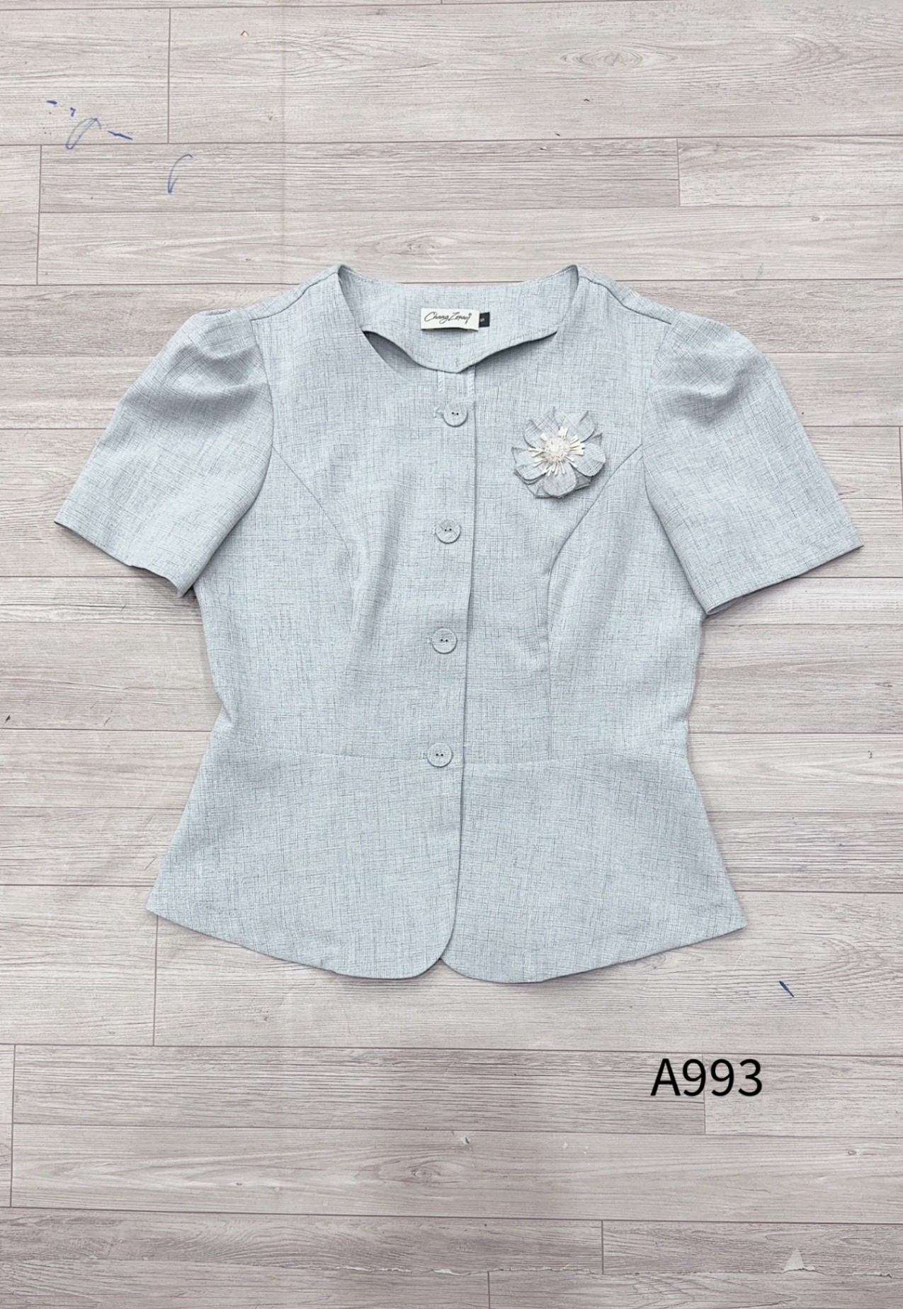 A993 Áo peplum tag hoa đá