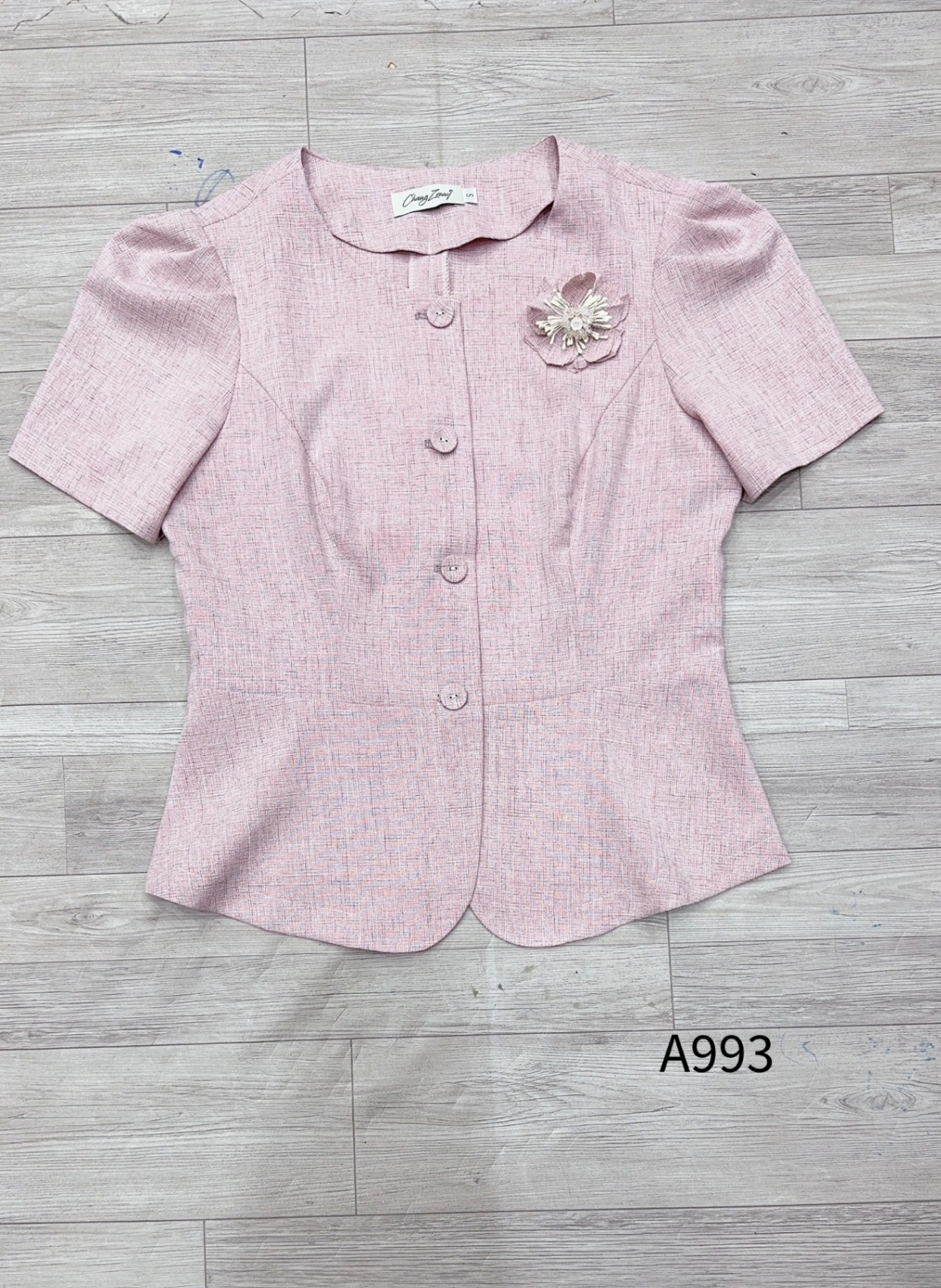 A993 Áo peplum tag hoa đá