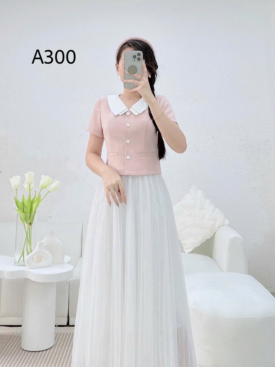 A300 Áo túi cơi cổ 2 tầng