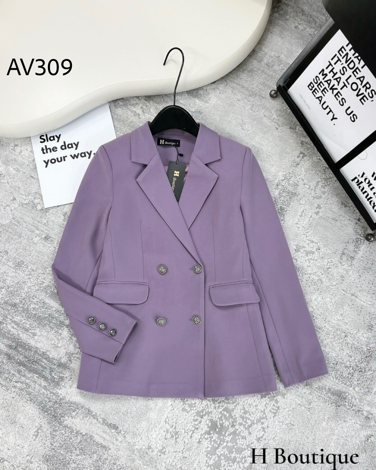 AV309 áo Blazer 4 cúc đồng