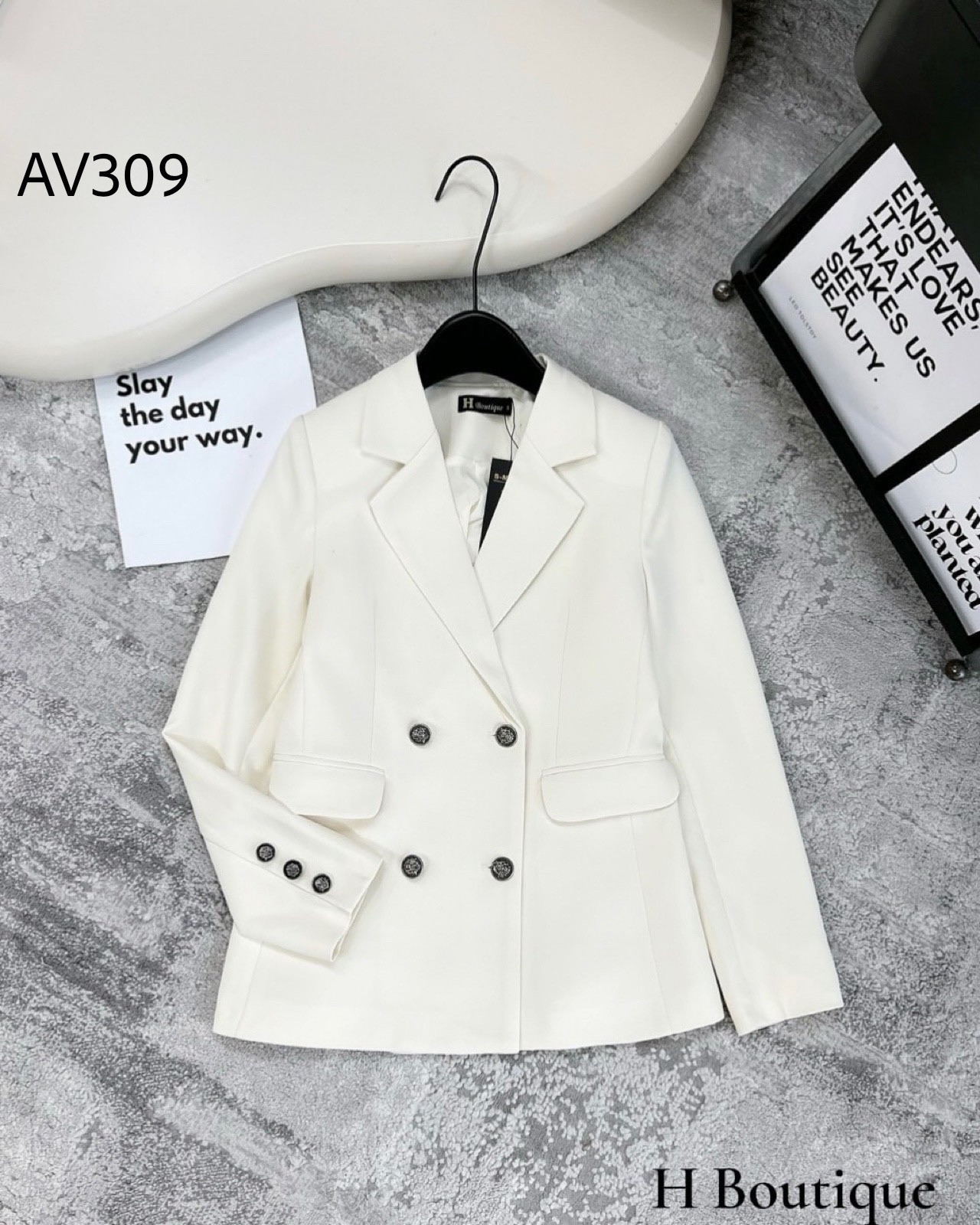 AV309 áo Blazer 4 cúc đồng