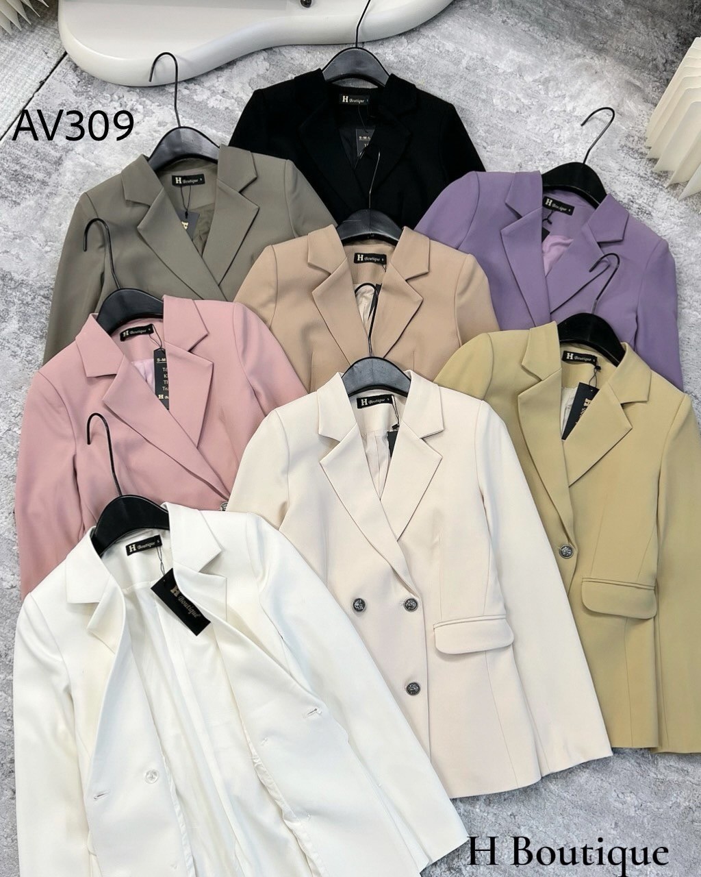 AV309 áo Blazer 4 cúc đồng