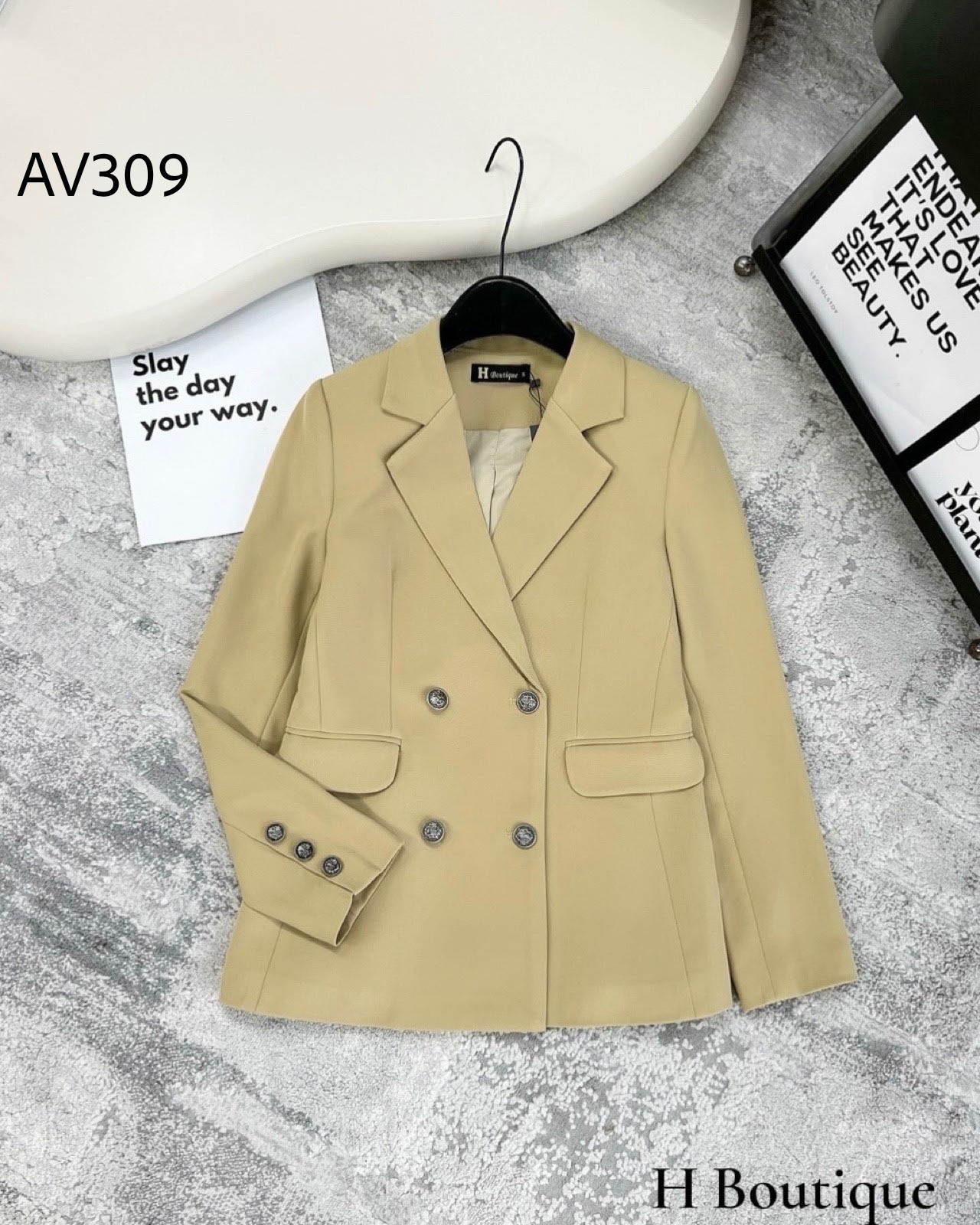 AV309 áo Blazer 4 cúc đồng