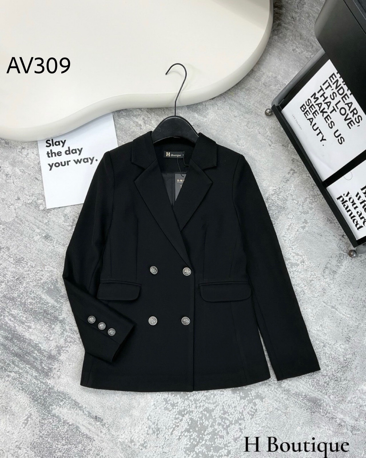 AV309 áo Blazer 4 cúc đồng