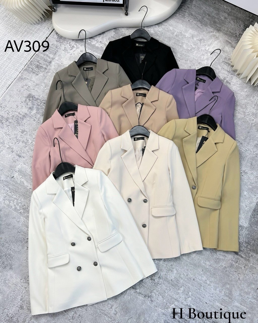 AV309 áo Blazer 4 cúc đồng