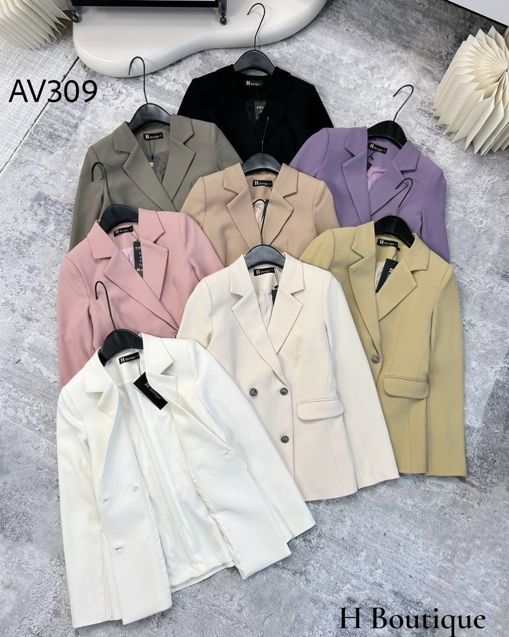 AV309 áo Blazer 4 cúc đồng