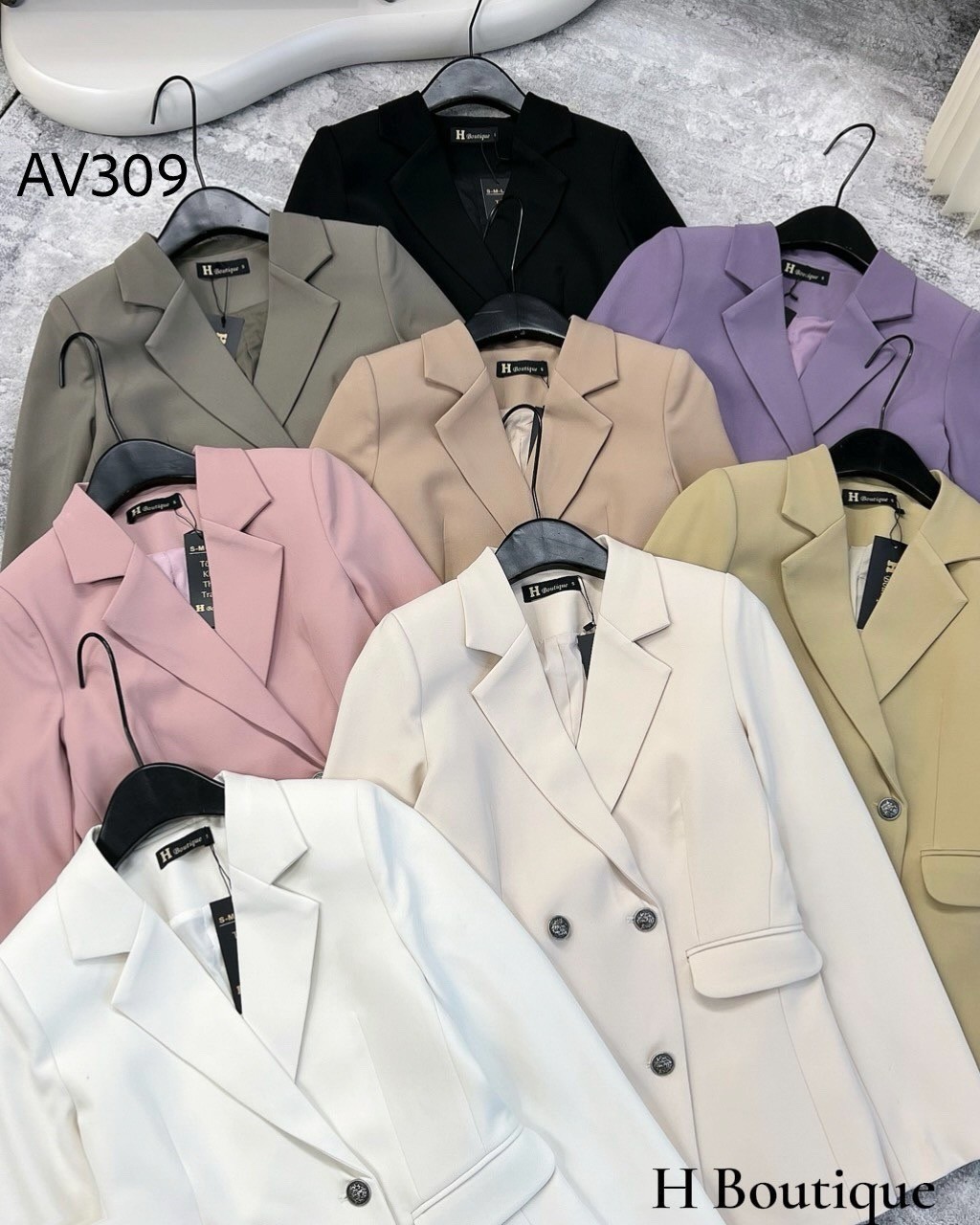 AV309 áo Blazer 4 cúc đồng