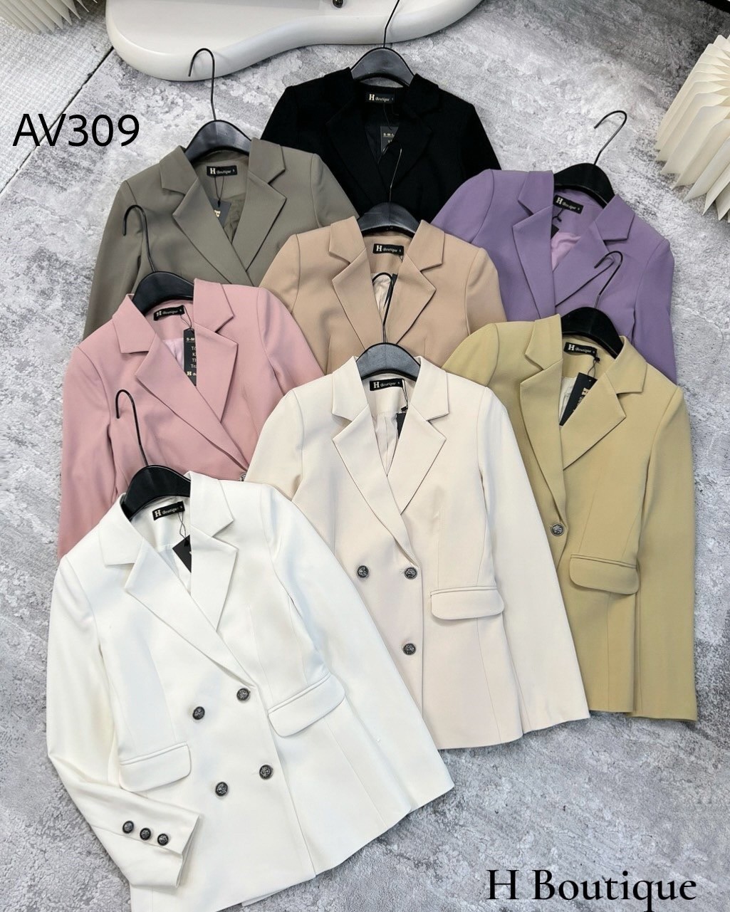 AV309 áo Blazer 4 cúc đồng