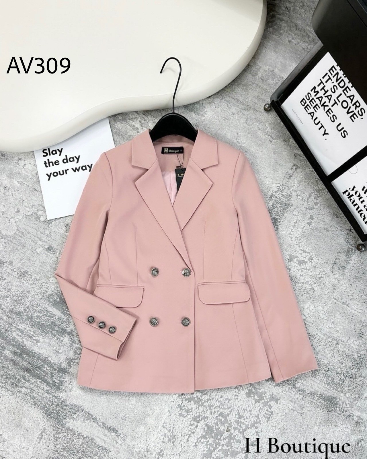 AV309 áo Blazer 4 cúc đồng