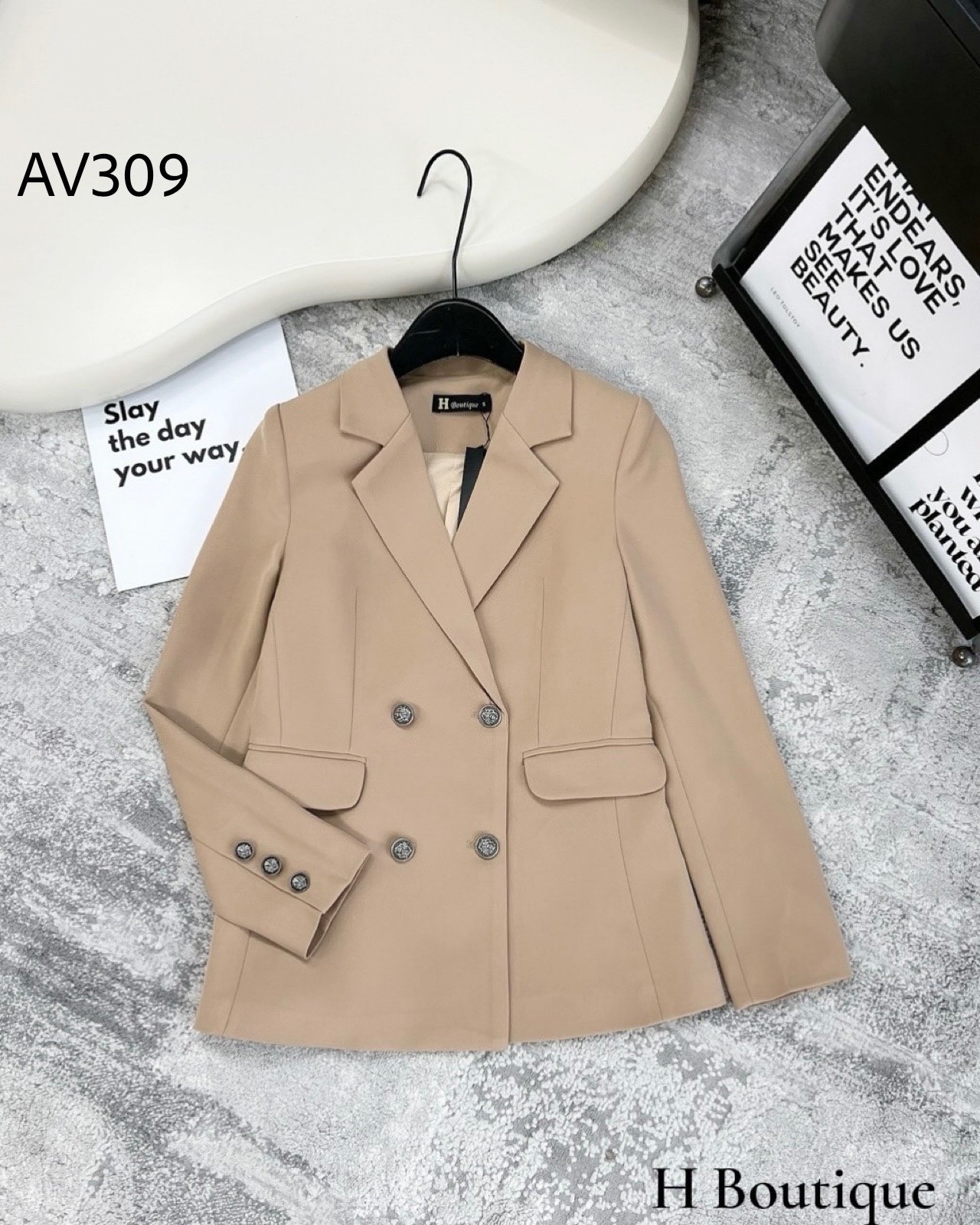 AV309 áo Blazer 4 cúc đồng