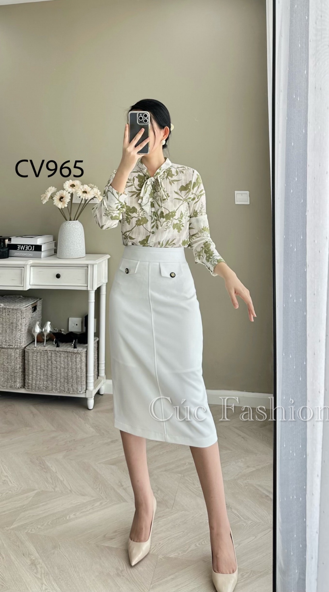 CV965 CV ôm 2 nắp túi