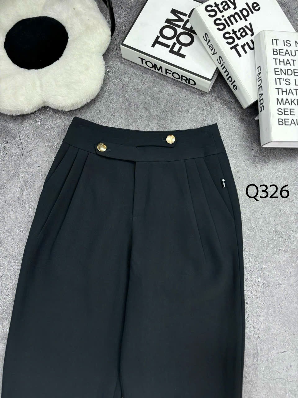 Q326 quần baggy đai 2 cúc chéo