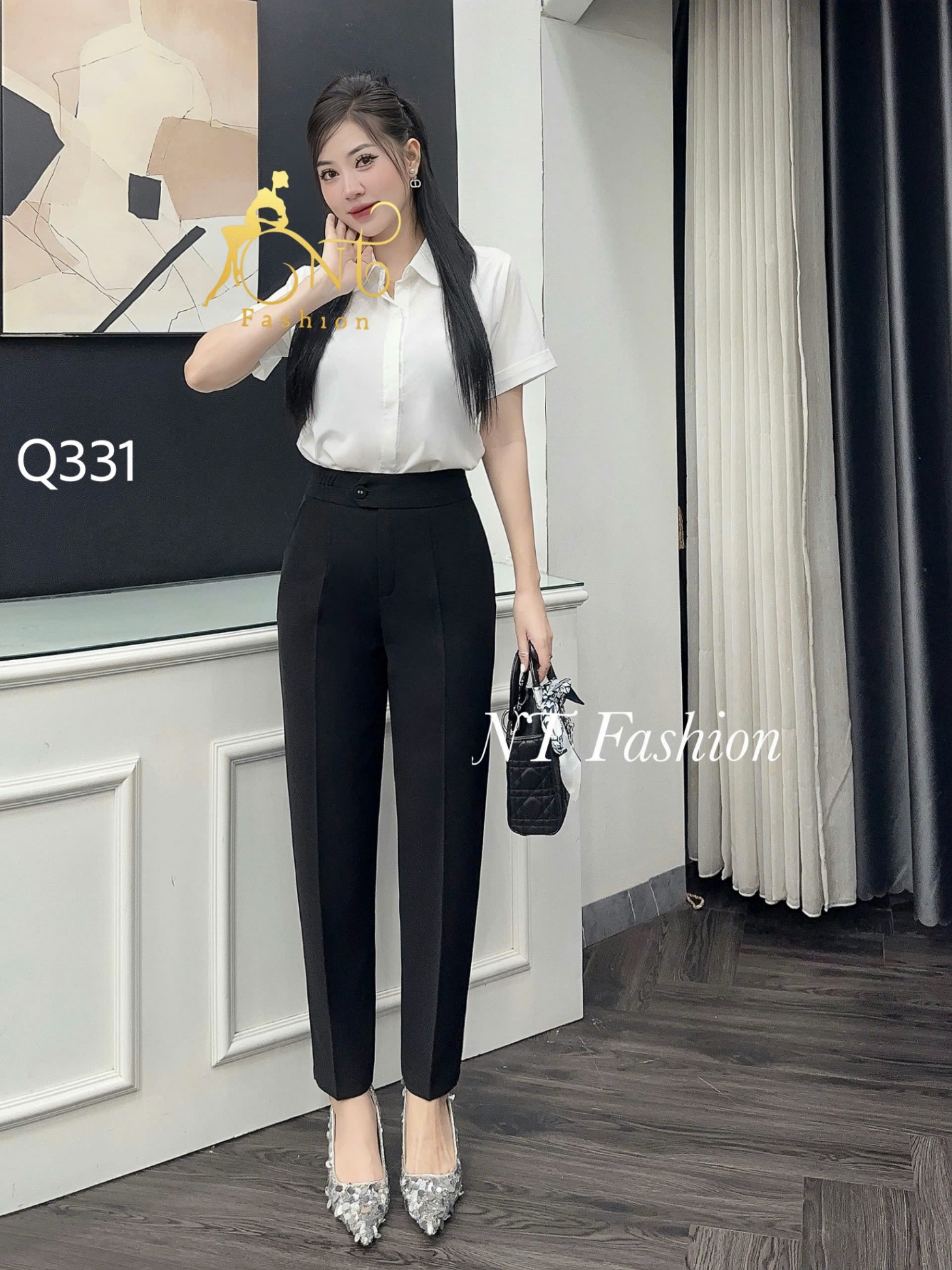 Q331 quần baggy cạp xương cá