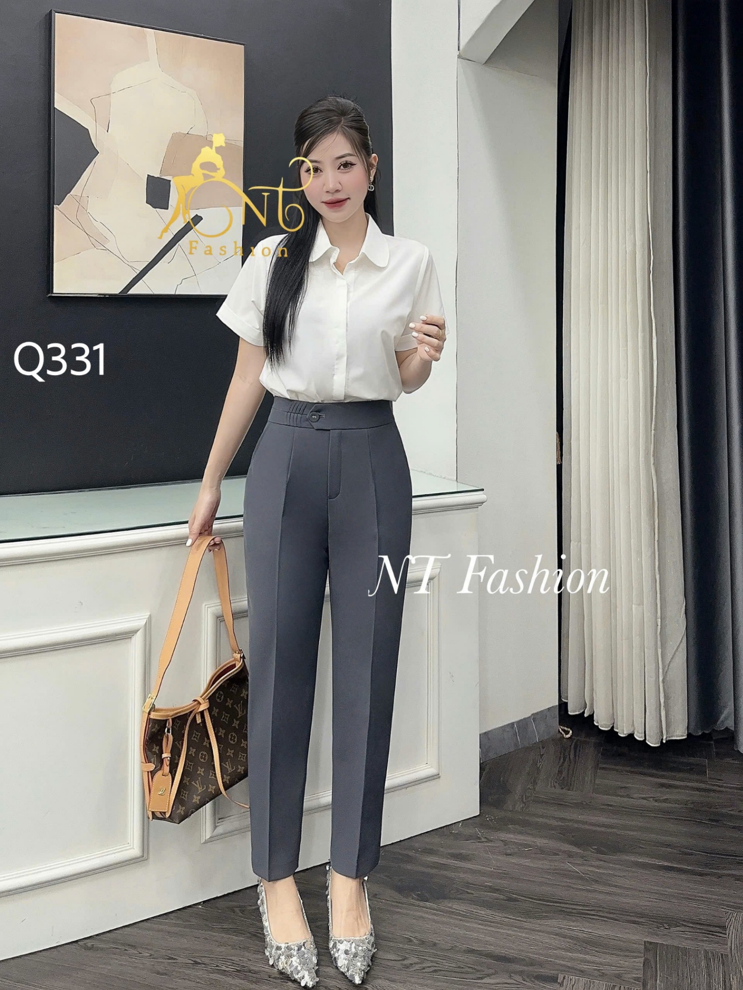 Q331 quần baggy cạp xương cá