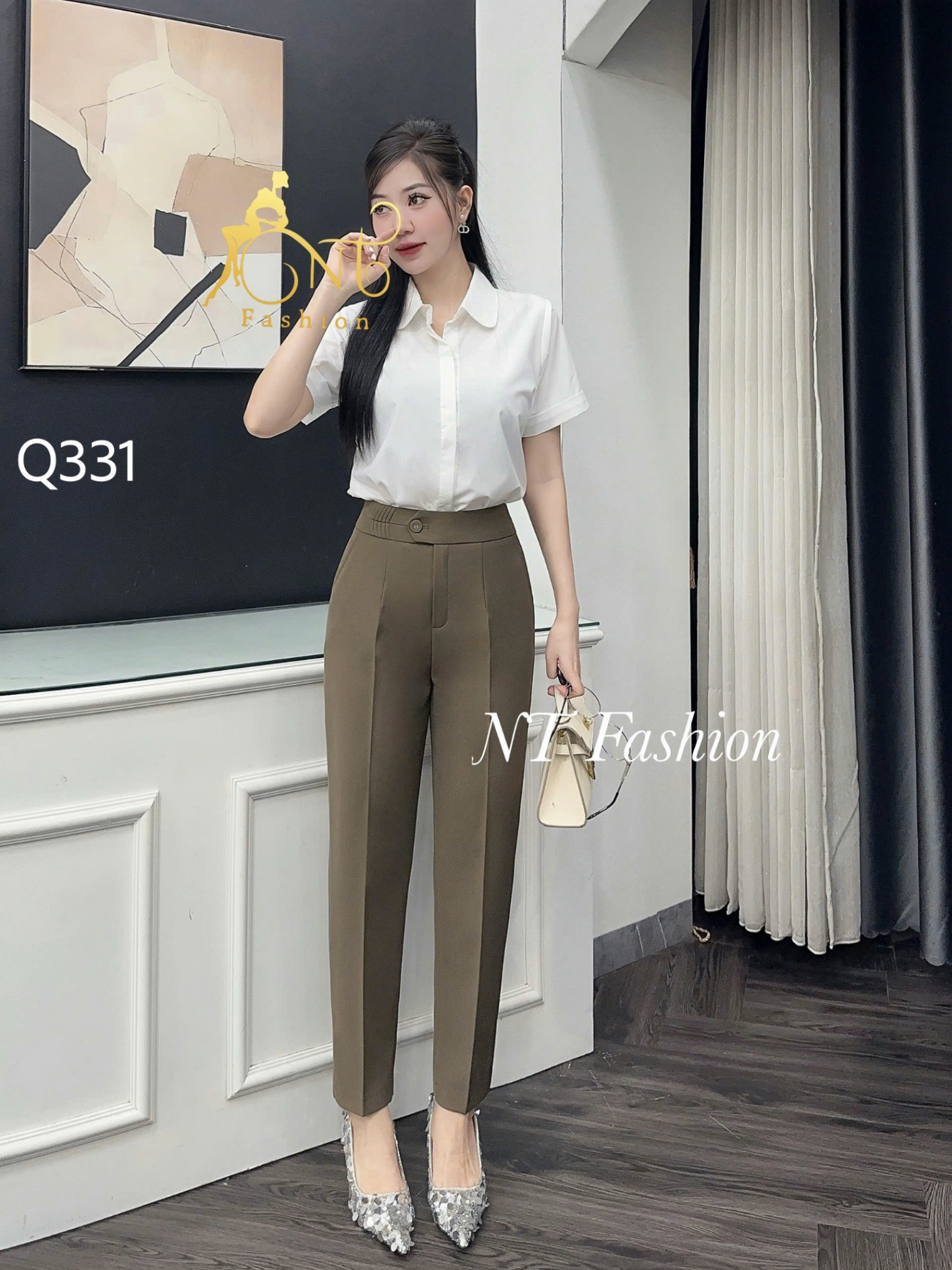 Q331 quần baggy cạp xương cá