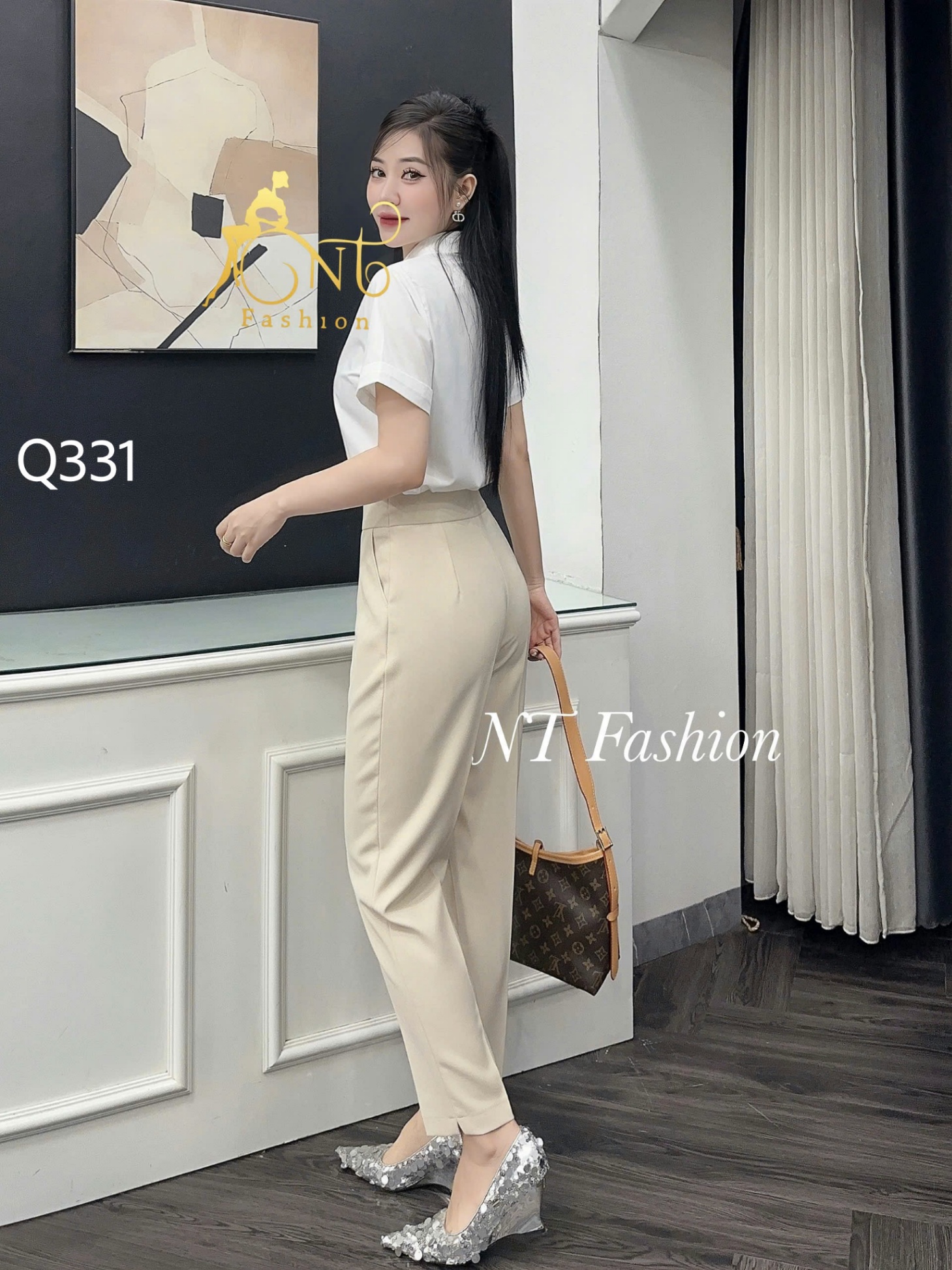 Q331 quần baggy cạp xương cá