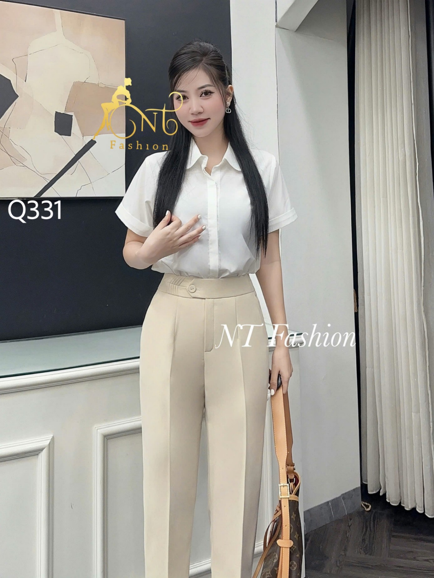 Q331 quần baggy cạp xương cá