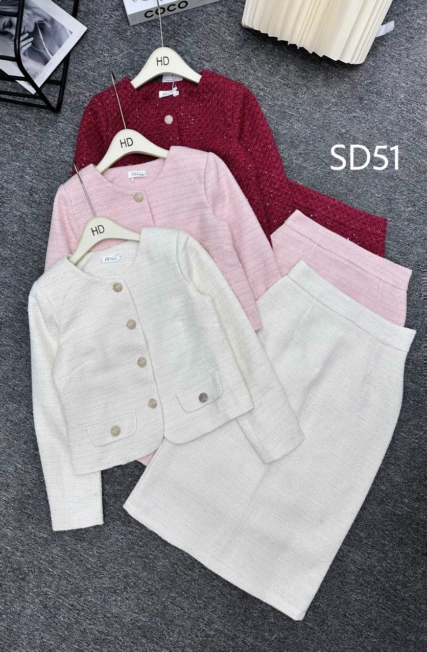 SD51 set dạ váy ôm đơn giản