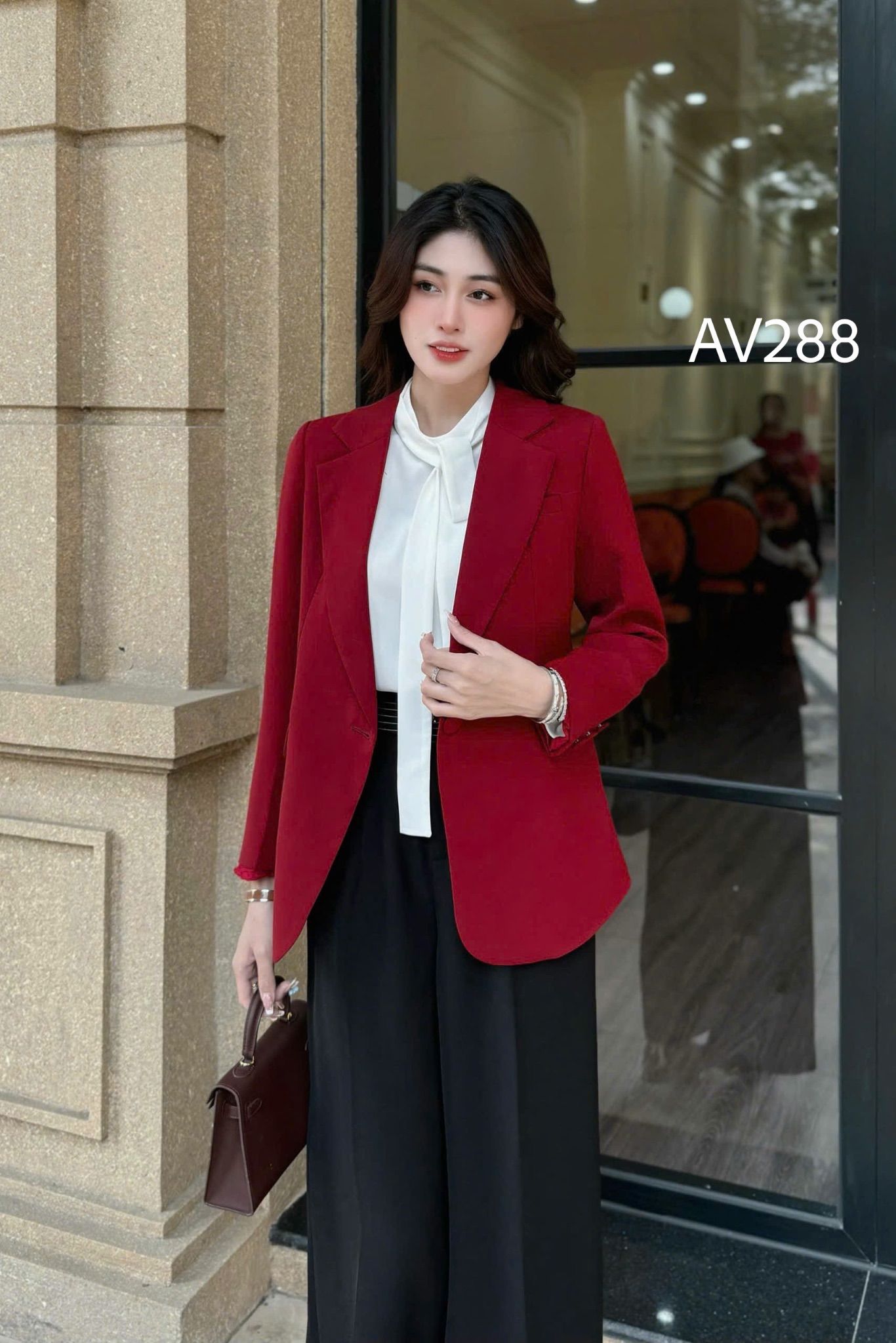 AV288 Áo vest 1 cúc cổ K