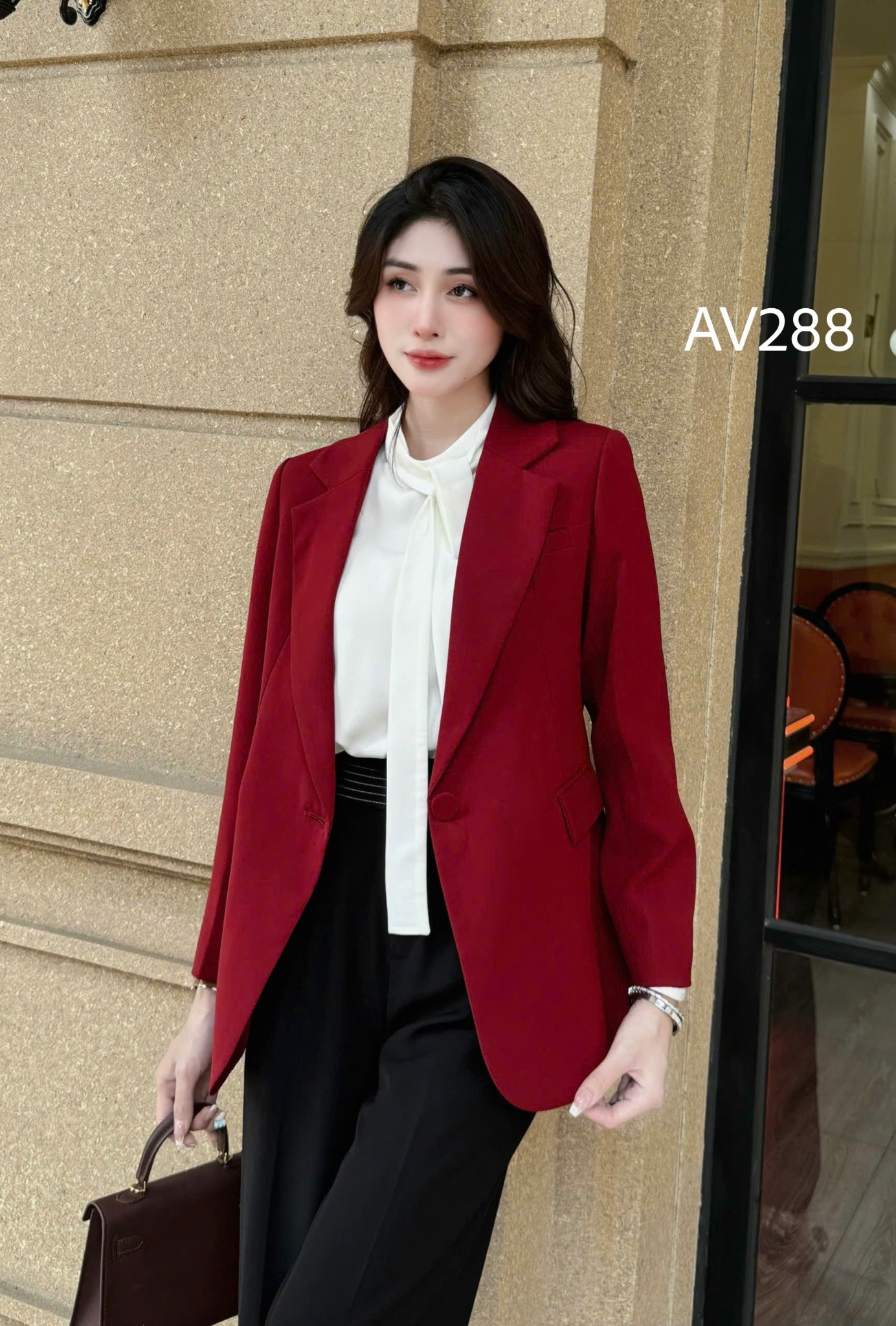 AV288 Áo vest 1 cúc cổ K