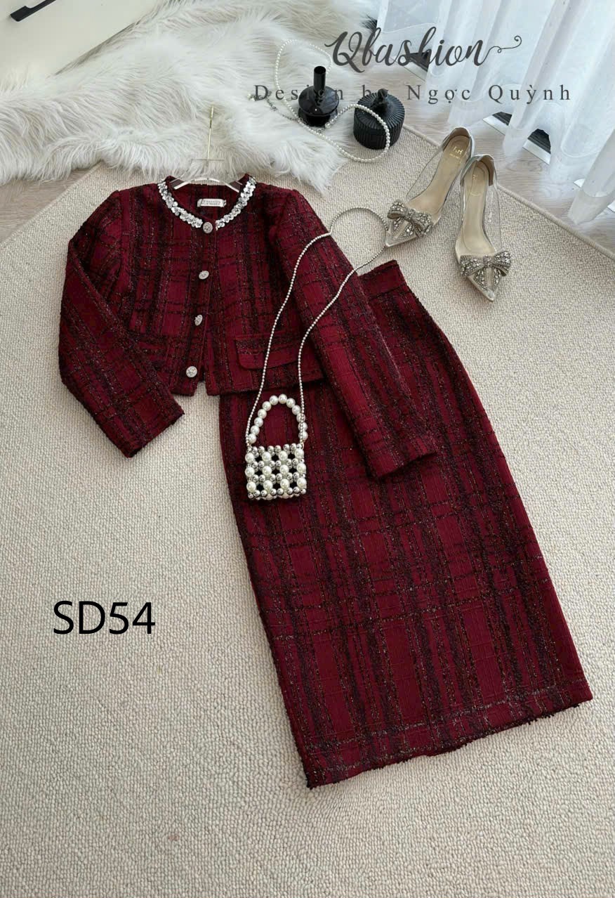 SD54 Sét dạ cổ viền đá