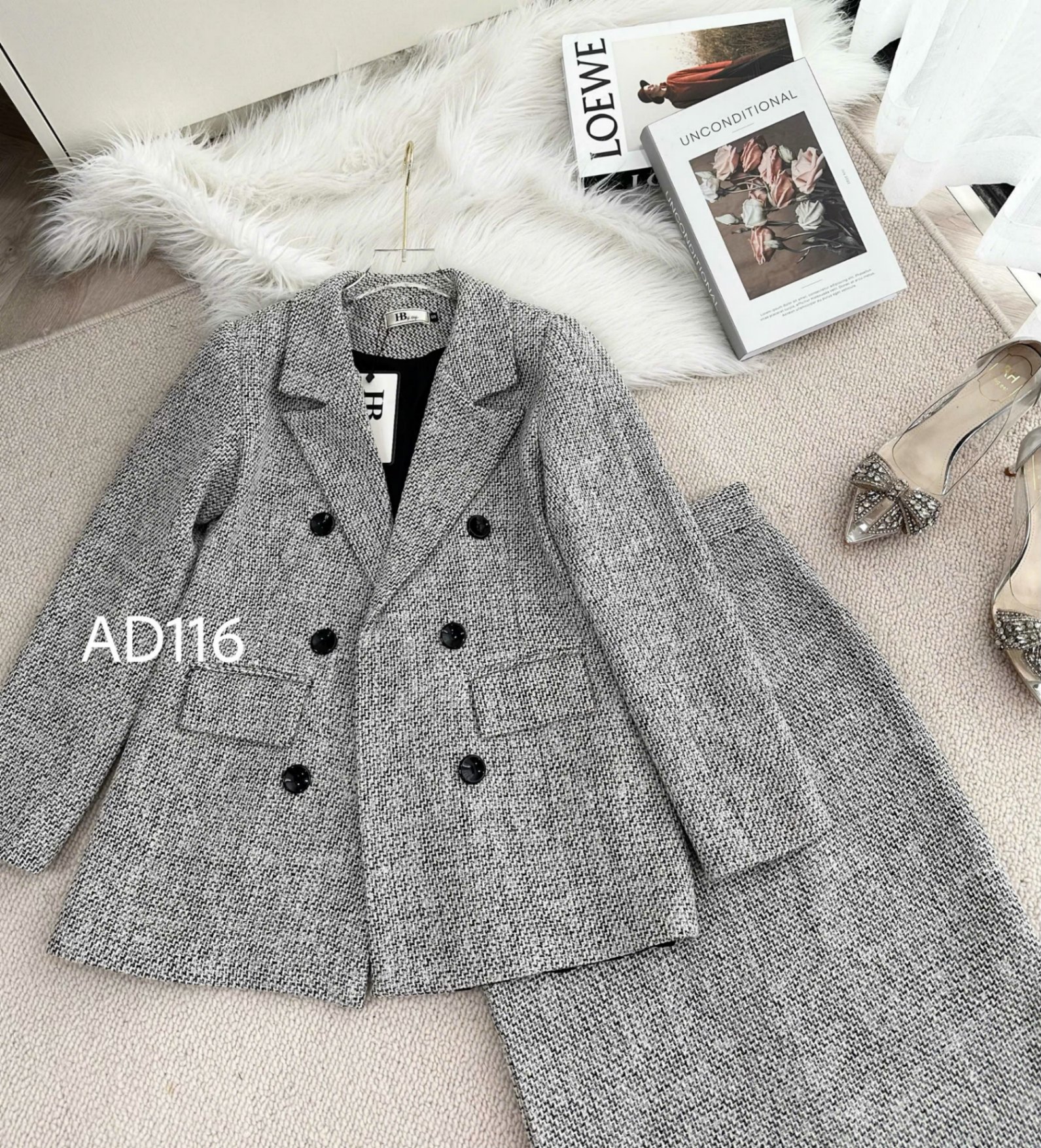 AD116 áo dạ blazer 6 cúc