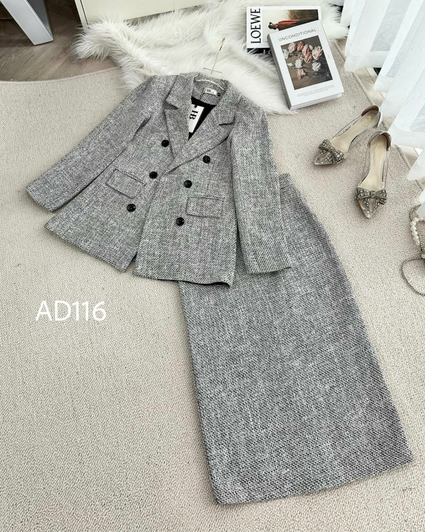 AD116 áo dạ blazer 6 cúc