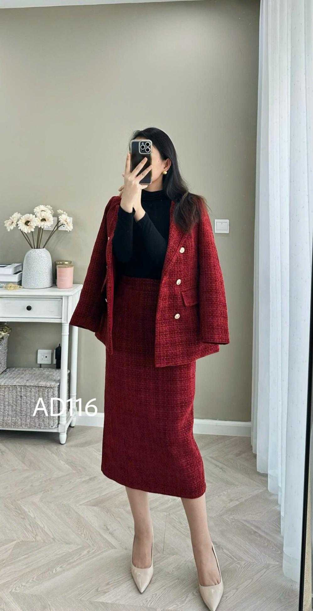 AD116 áo dạ blazer 6 cúc